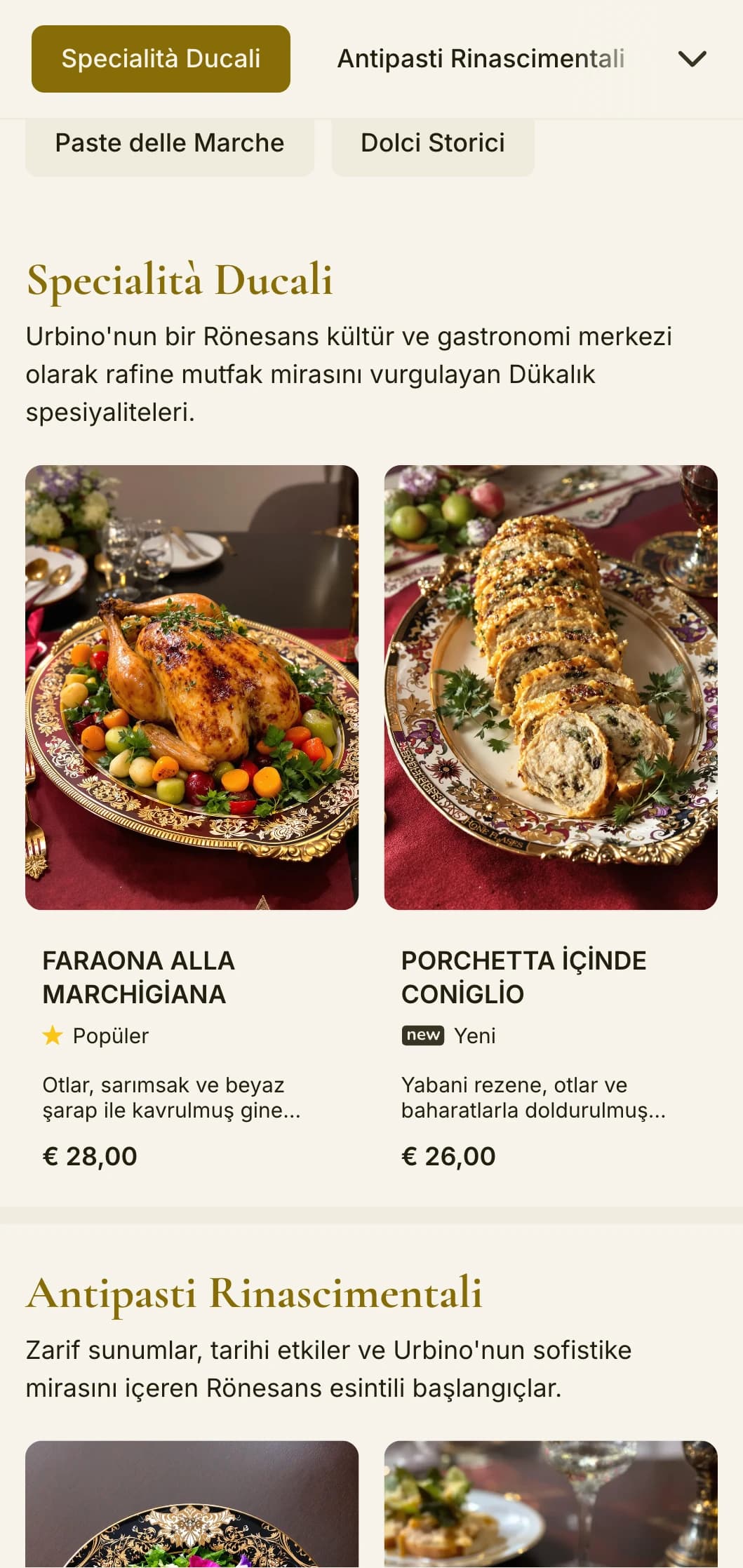 Le Marche'deki tarihi üniversite kentinden esinlenen Rönesans etkilerine sahip rafine tasarım.