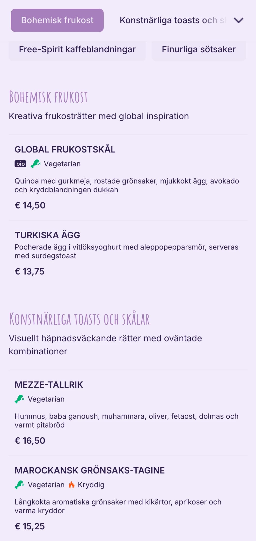 Frimodig design med bohemiska inslag för eklektiska kaféer och konstnärliga miljöer.