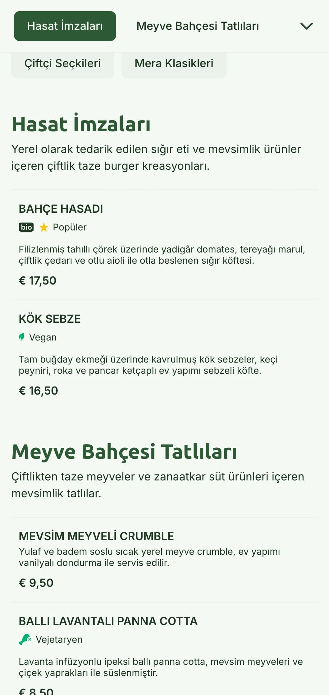 Doğal yeşillikler ve içerik kalitesini vurgulayan rustik unsurlar içeren sağlıklı çiftlikten masaya burger konsepti.