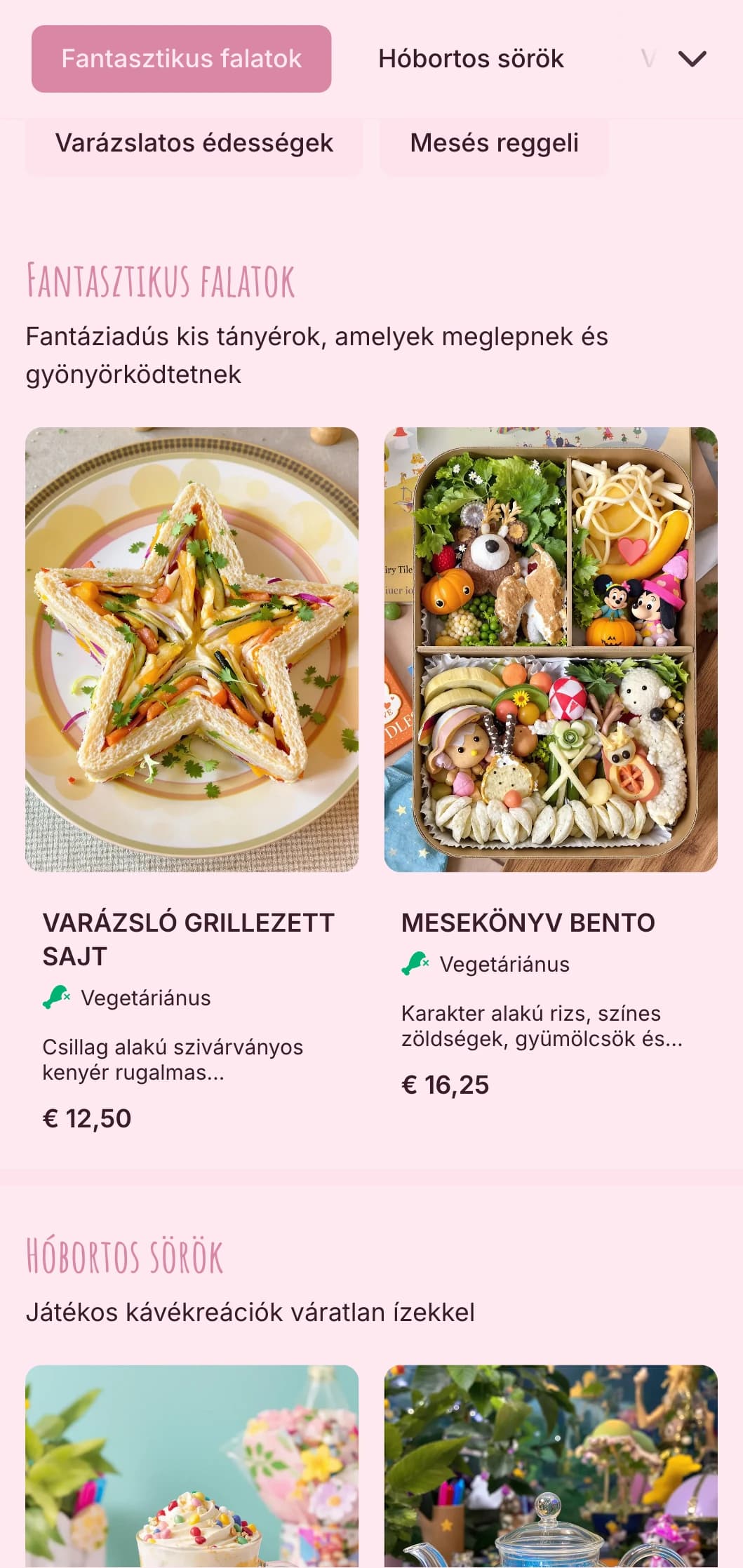 Játékos rózsaszín design szeszélyes elemekkel kreatív cukrászdák és desszertkávézók számára.