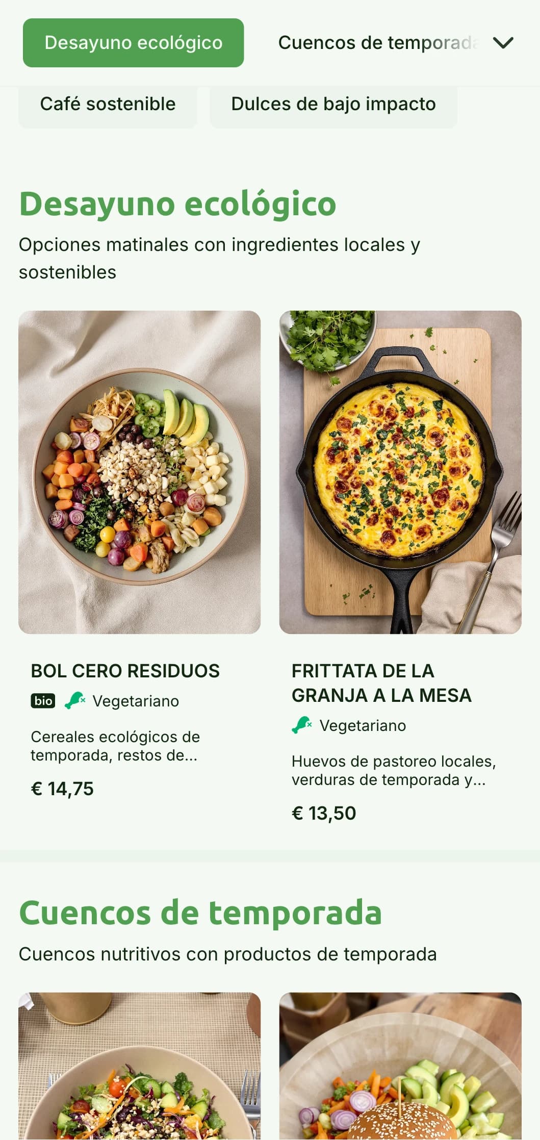 Diseño verde inspirado en la naturaleza con elementos ecológicos para cafeterías sostenibles.
