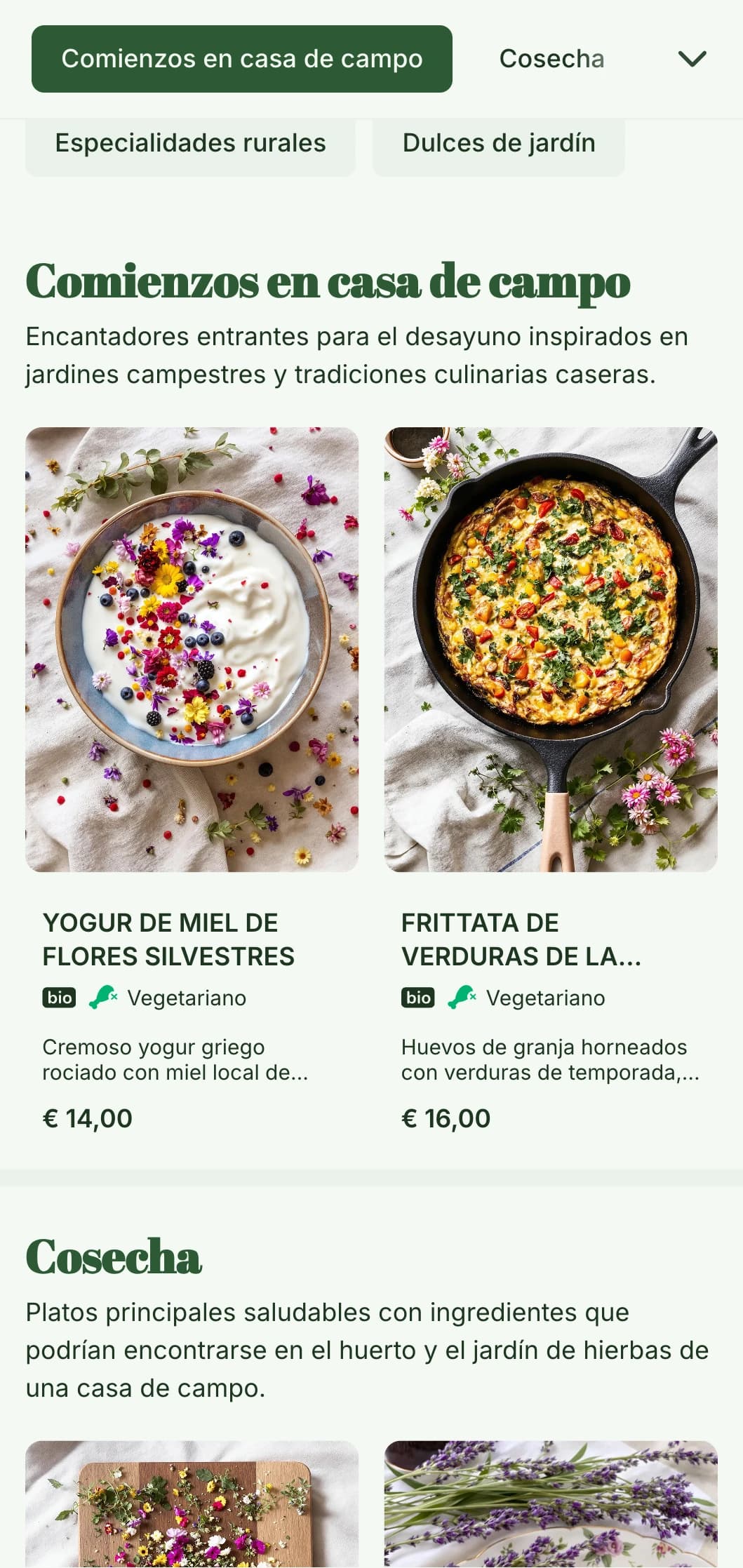 Encantadora plantilla rústica para brunch con estética de casa de campo, ideal para cafeterías caseras y jardines.