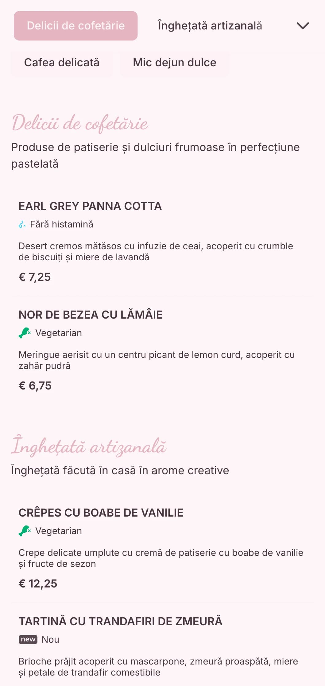 Design pastelat dulce cu elemente jucăușe pentru cafenele de desert și saloane de înghețată.