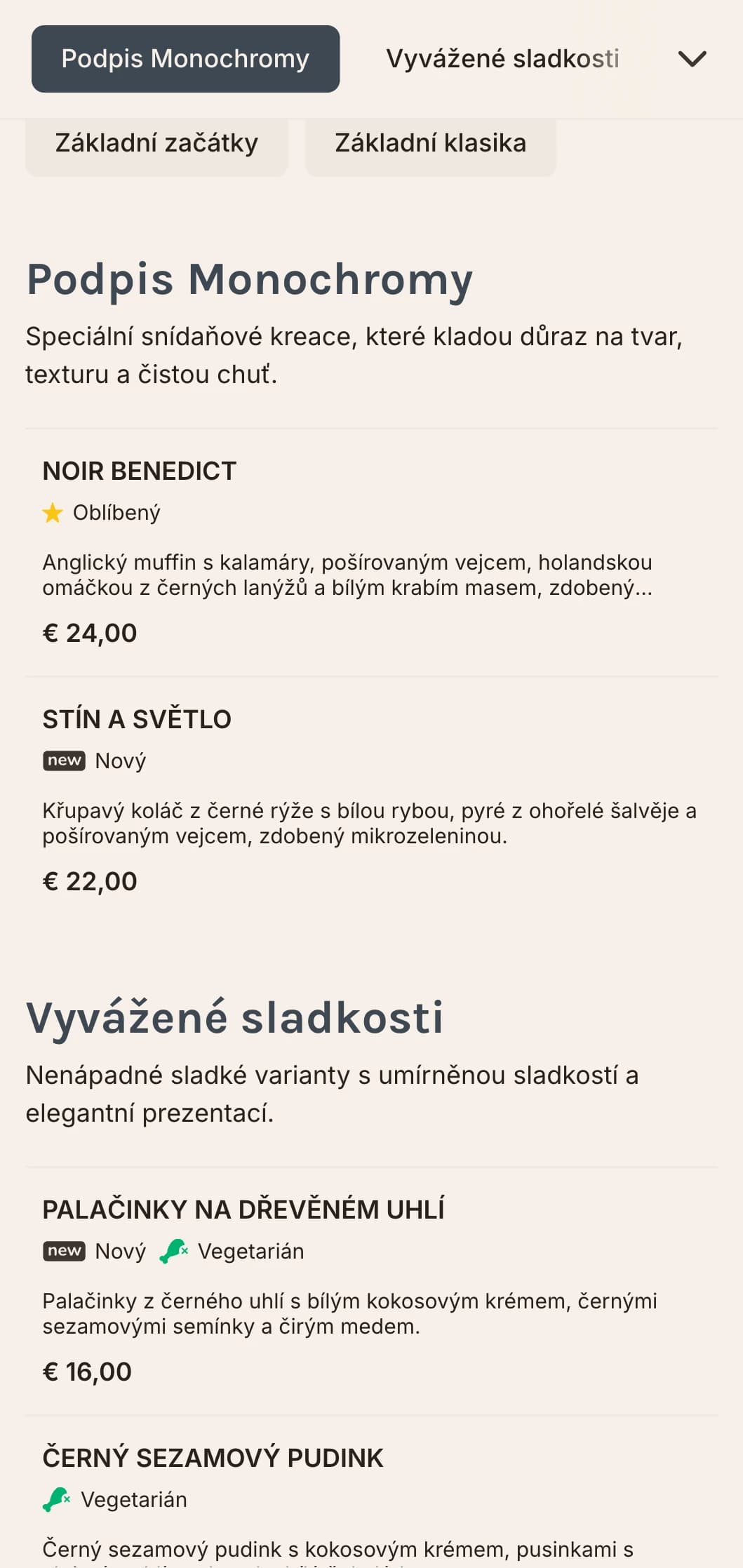 Elegantní a stylové snídaně ve výrazné jednobarevné paletě pro strávníky, kteří si potrpí na design.
