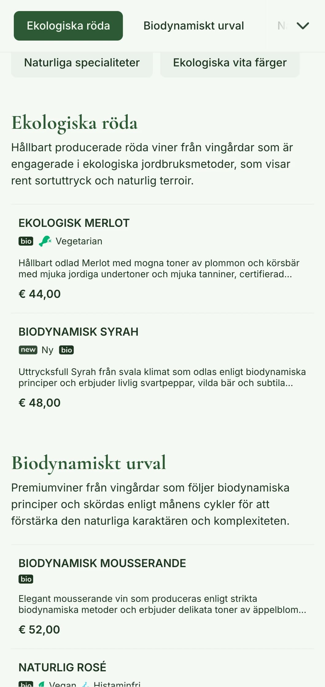 Naturinspirerad mall för vinlista med jordnära toner och botaniska element, perfekt för ekologiska vinutbud och restauranger som serverar från gård till bord.