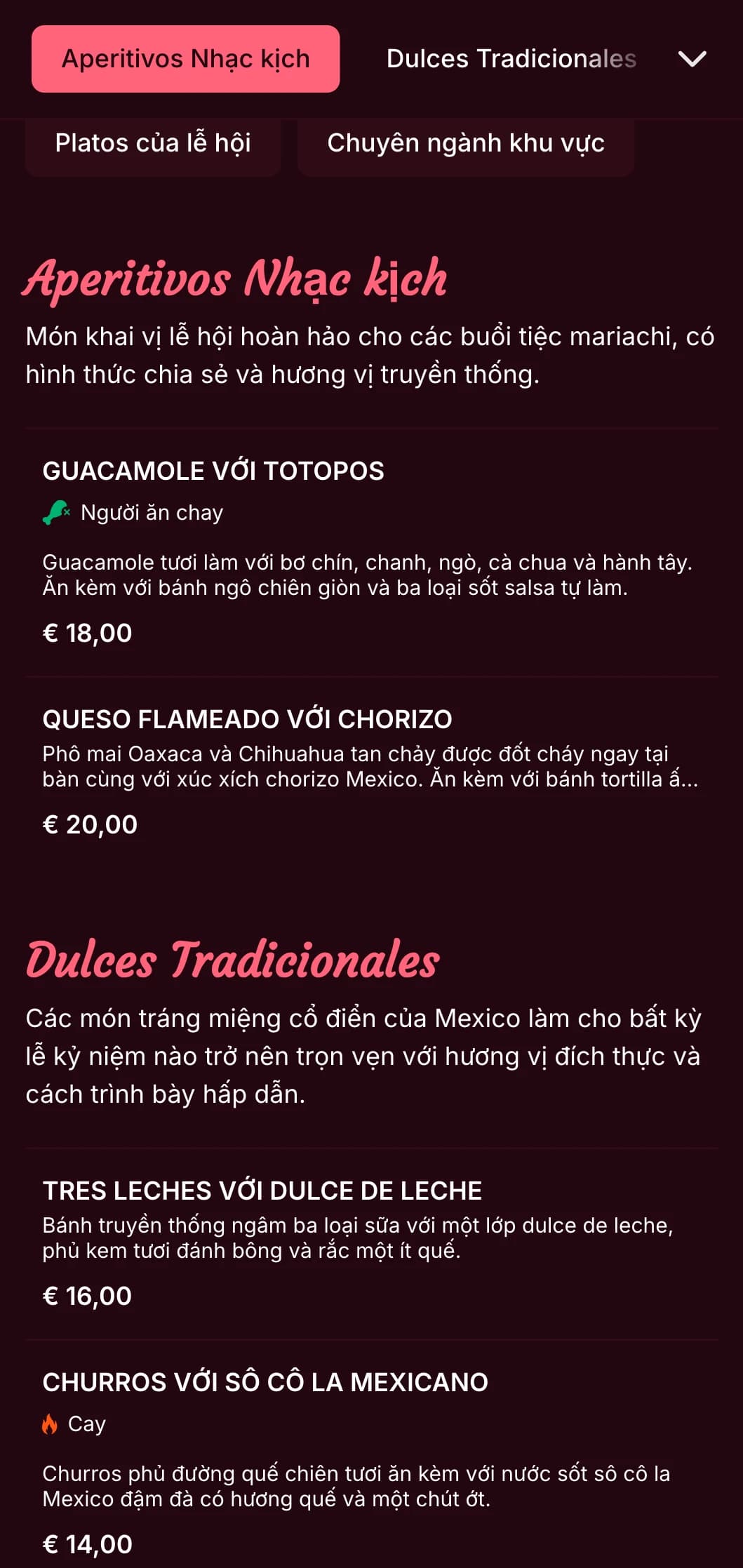 Thực đơn Mexico sôi động và đầy âm nhạc với điểm nhấn màu hồng tươi sáng, hình ảnh nhạc mariachi và các món ăn lễ hội hoàn hảo cho các buổi lễ kỷ niệm và tiệc tùng.