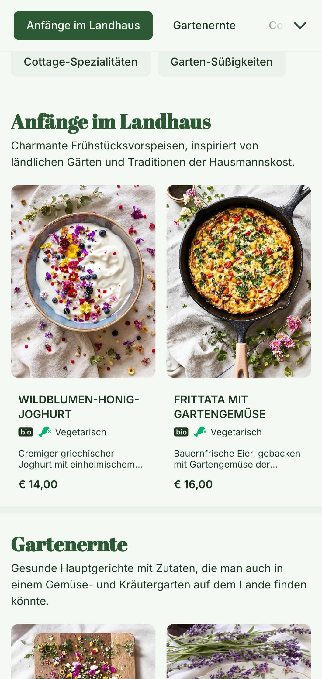 Charmante, rustikale Brunch-Vorlage im Landhausstil, ideal für Cafés und Gartenanlagen.