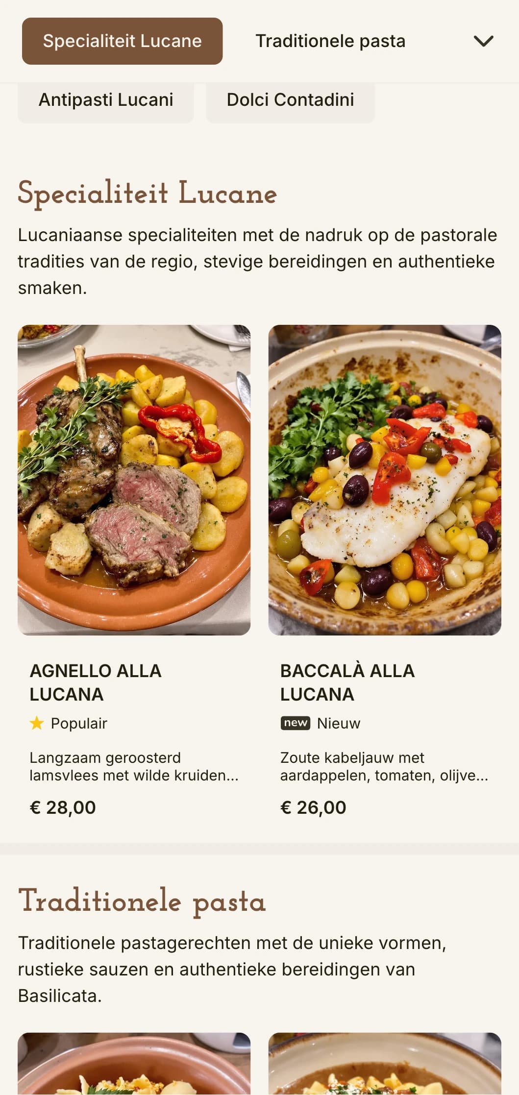 Aards, traditioneel ontwerp dat de rustieke, nederige keuken van Basilicata weerspiegelt met warme terracotta elementen.