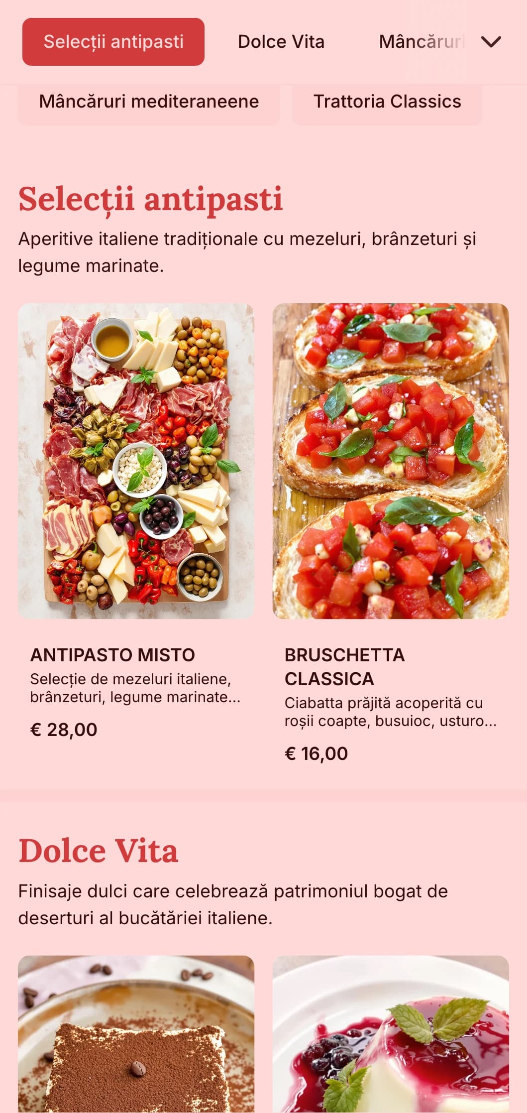 Catering cald de inspirație italiană cu rețete tradiționale, servicii în stil familial și prezentare autentică pentru adunări și sărbători comune.