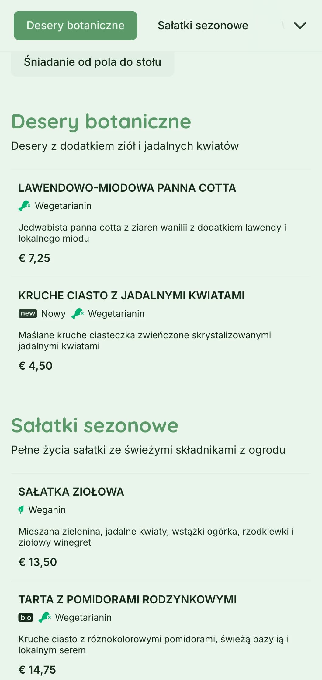 Wibrujący zielony design z elementami botanicznymi dla kawiarni ogrodowych i ekologicznych restauracji.