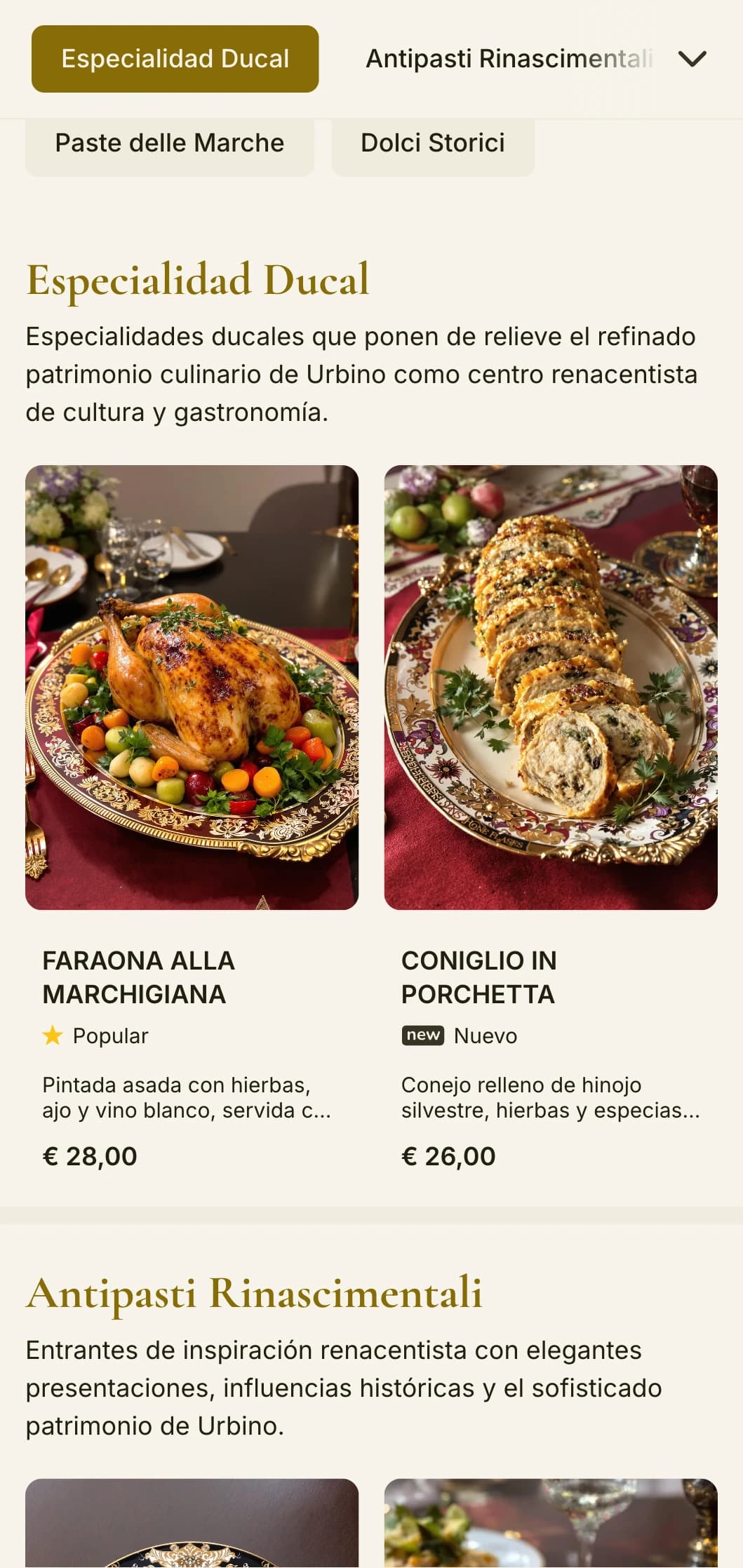 Diseño refinado con influencias renacentistas inspirado en la histórica ciudad universitaria de Le Marche.