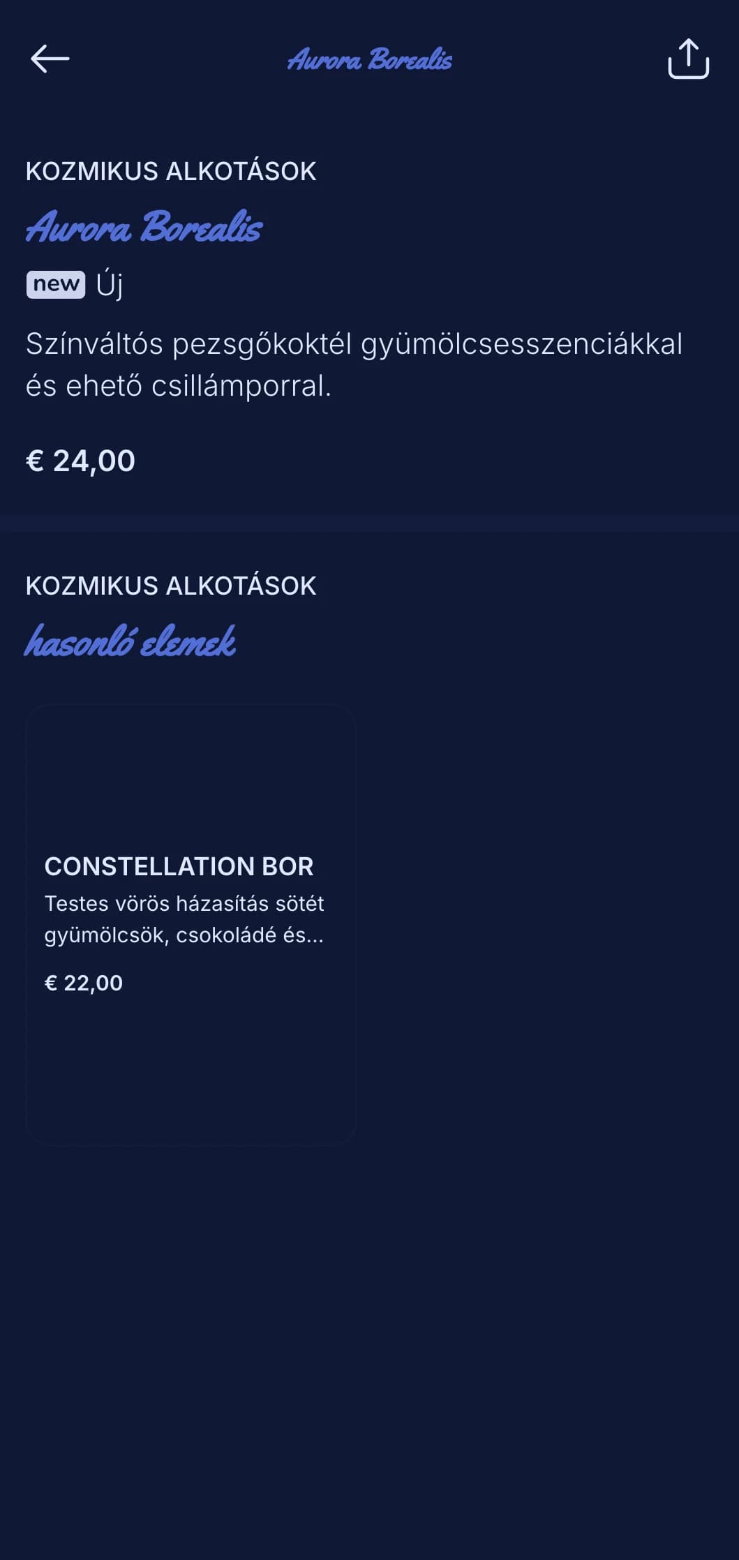 Álomszép kék dizájn csillagos elemekkel a tetőtéri koktélélélményekhez.