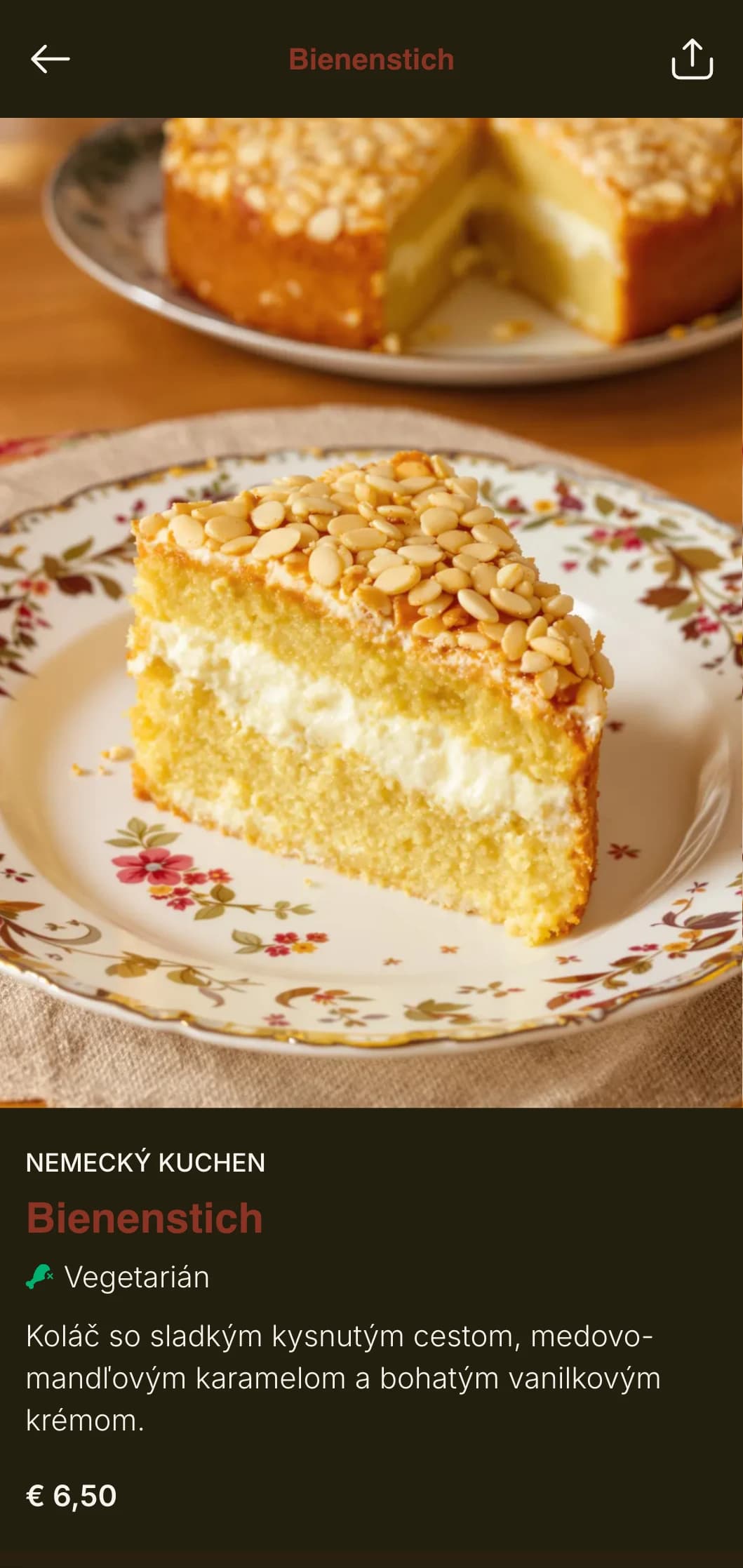 Tradičný, nemeckou kuchyňou inšpirovaný dizajn jedálneho lístka s bohatými hnedými tónmi a tradičnou typografiou, ideálny pre autentické nemecké pekárne a predajne praclíkov.