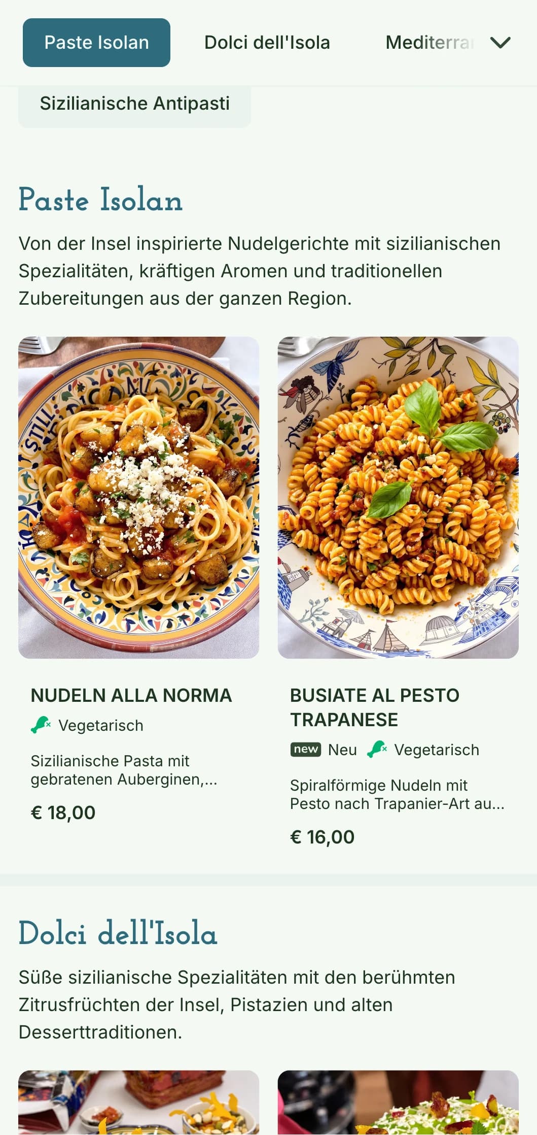 Lebendiges, mediterran inspiriertes Design mit farbenfrohen Keramikmustern und küstennahen Elementen, die die vielfältigen kulinarischen Einflüsse Siziliens feiern.