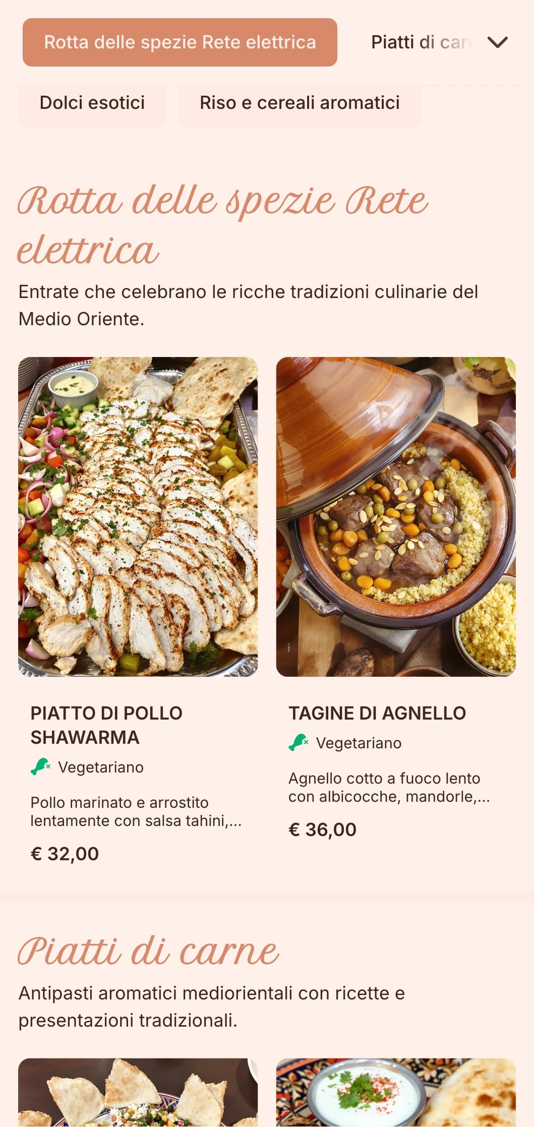 Ricco e aromatico catering mediorientale con spezie vivaci, ricette tradizionali e presentazione autentica per eventi culturali e occasioni speciali.