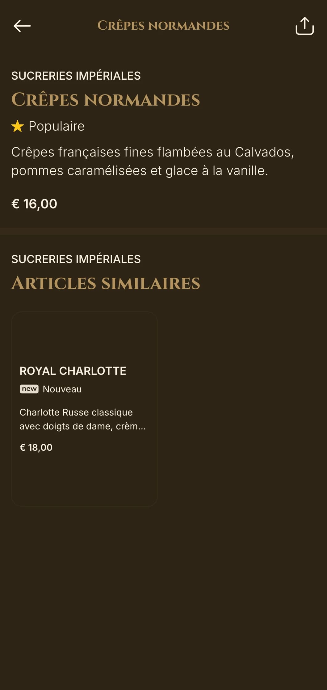 Une élégance royale inspirée des traditions culinaires royales, avec des couleurs riches et des éléments de luxe classiques.