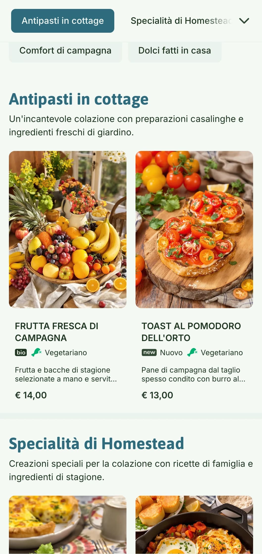 La colazione mattutina in stile casalingo è caratterizzata da ingredienti freschi della campagna e da una presentazione affascinante per un'esperienza accogliente.