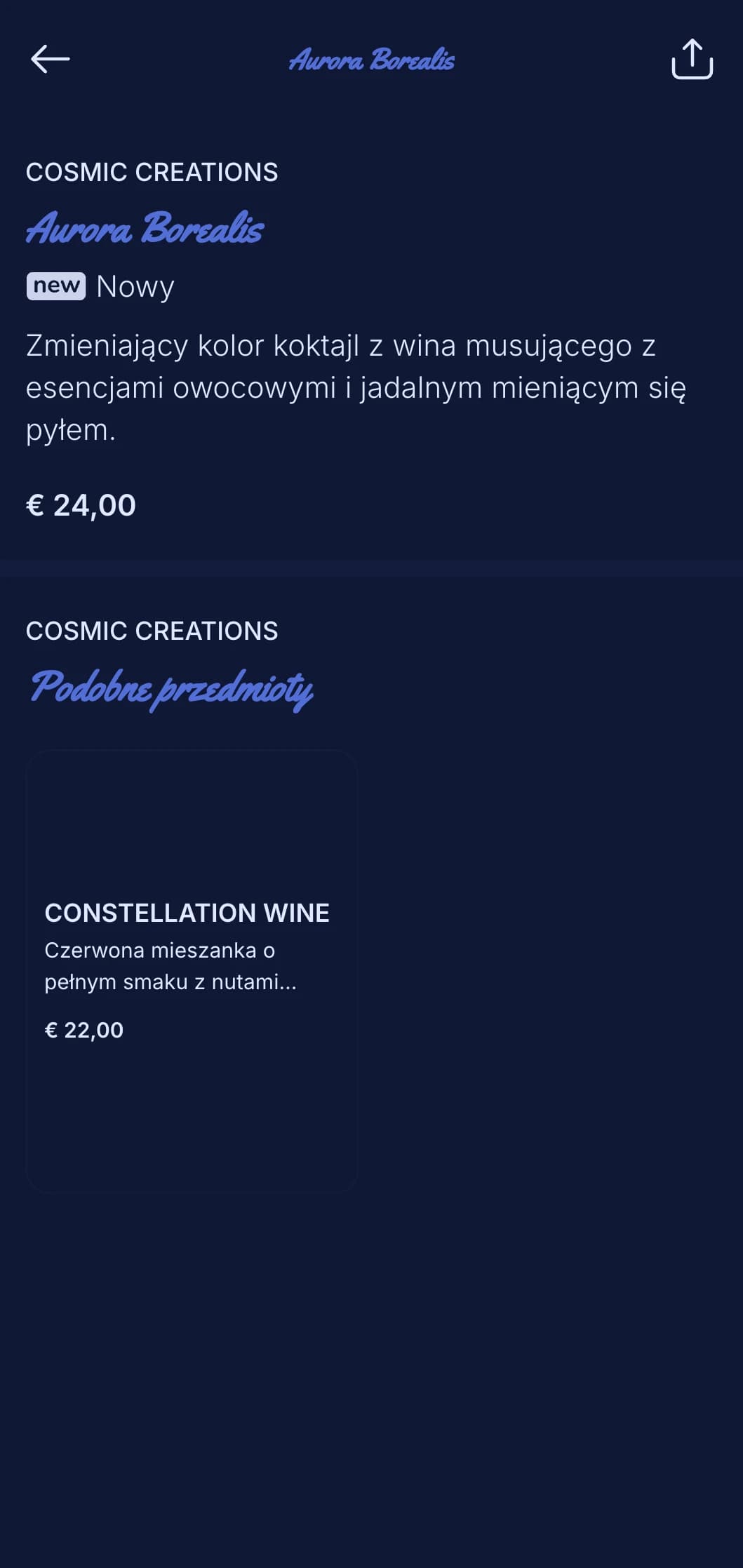 Marzycielski niebieski design z gwieździstymi elementami do koktajli na dachu.