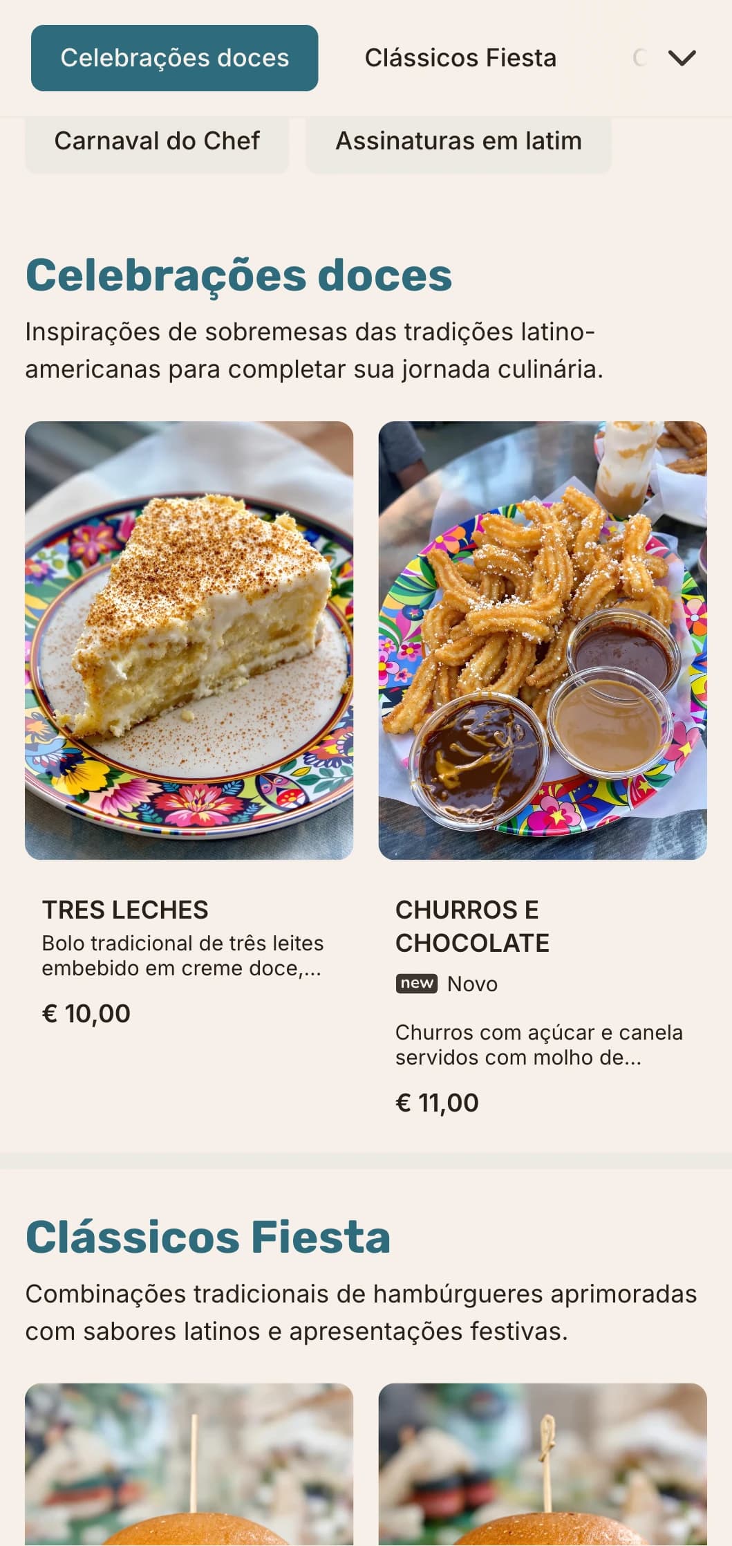 Fusão de hambúrgueres de inspiração latino-americana que celebra sabores vibrantes e atmosfera festiva.