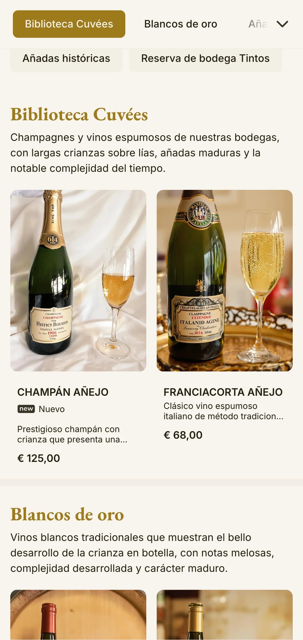 Plantilla de carta de vinos cálidamente tradicional con acentos ámbar y elementos patrimoniales, perfecta para bodegas establecidas y experiencias gastronómicas clásicas.