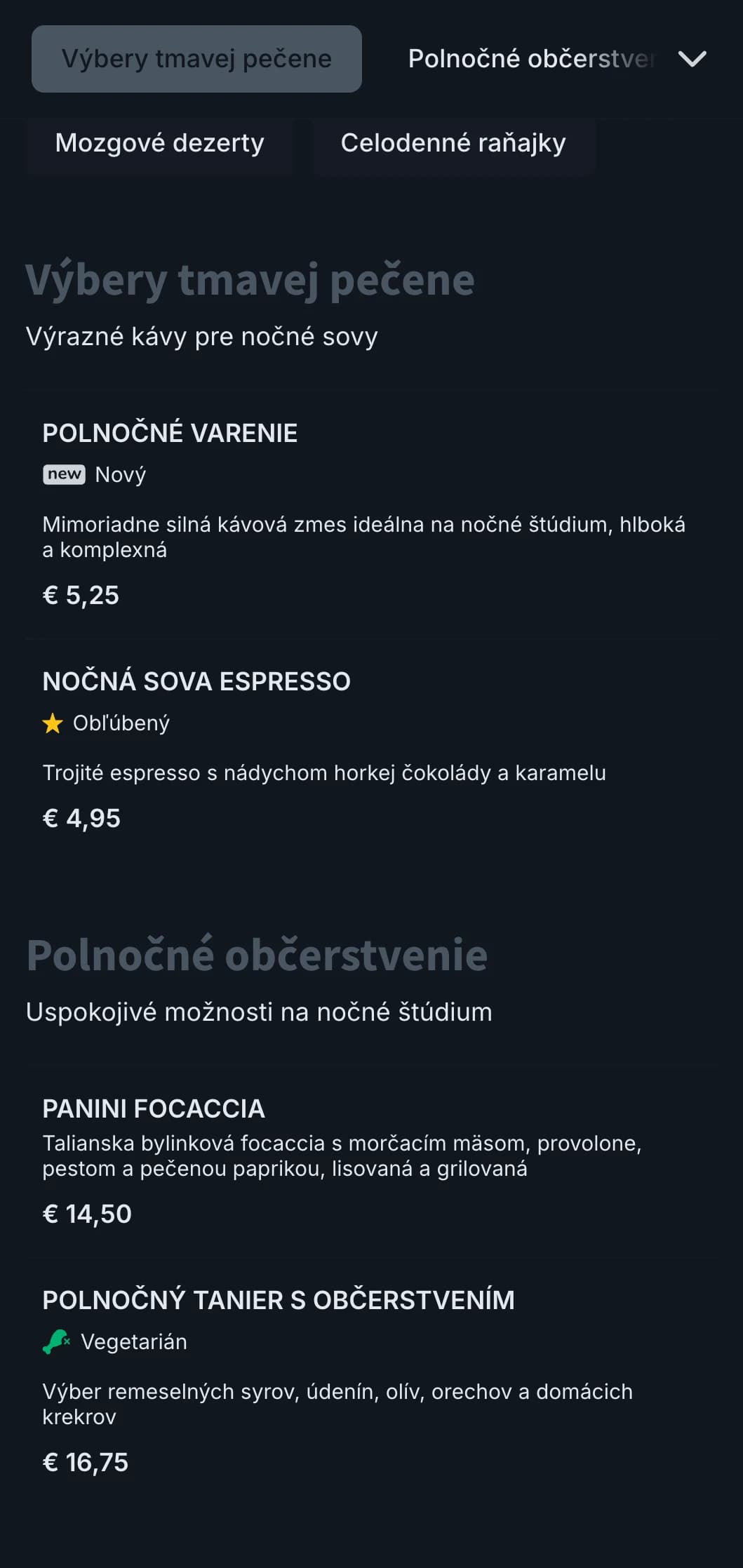 Tmavomodré a sivé tóny pre nočné študijné kaviarne a kaviarne s nepretržitou prevádzkou.