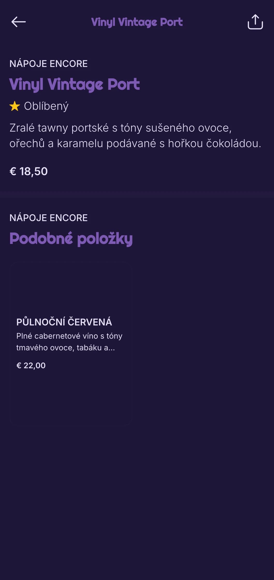Tmavě fialový design s jemnými hudebními prvky pro whiskey bary s živým jazzem.