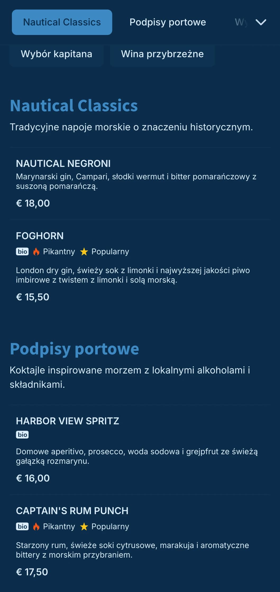Nautyczny niebieski wzór z subtelnymi elementami morskimi dla nadbrzeżnych barów koktajlowych.