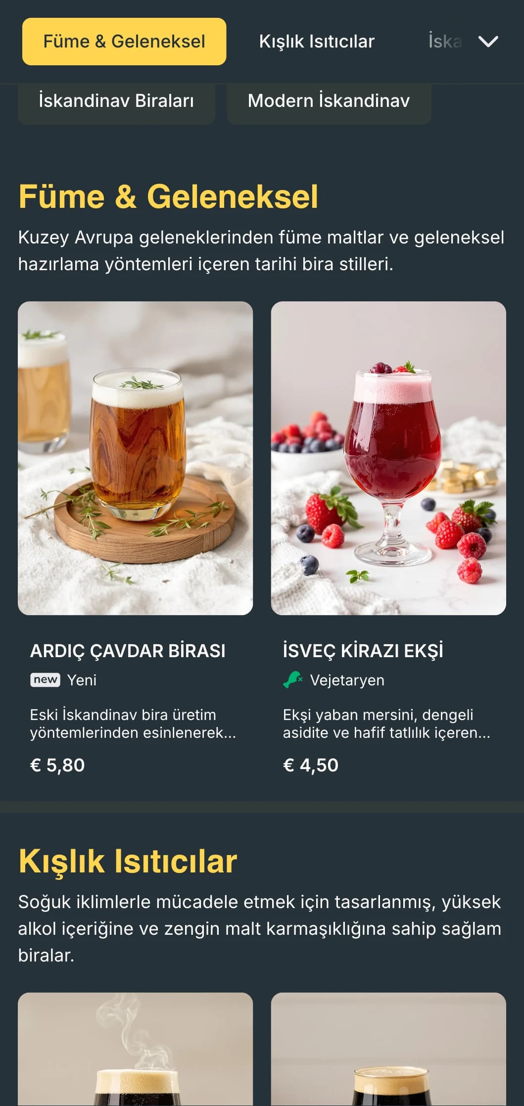 Modern bira salonları için soğuk tonlara ve basit, işlevsel düzene sahip temiz ve minimalist İskandinav esintili tasarım.