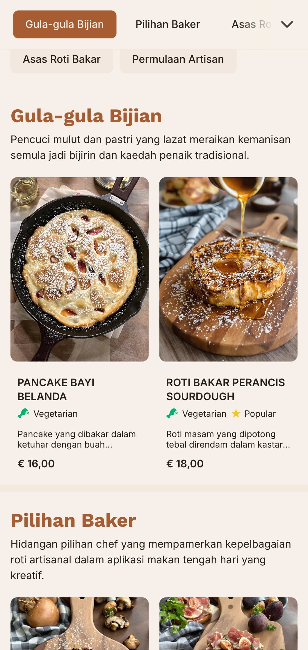 Templat makan tengah hari kontemporari tertumpu pada roti kraf dan topping, sesuai untuk kafe roti bakar artisanal dan kedai roti.