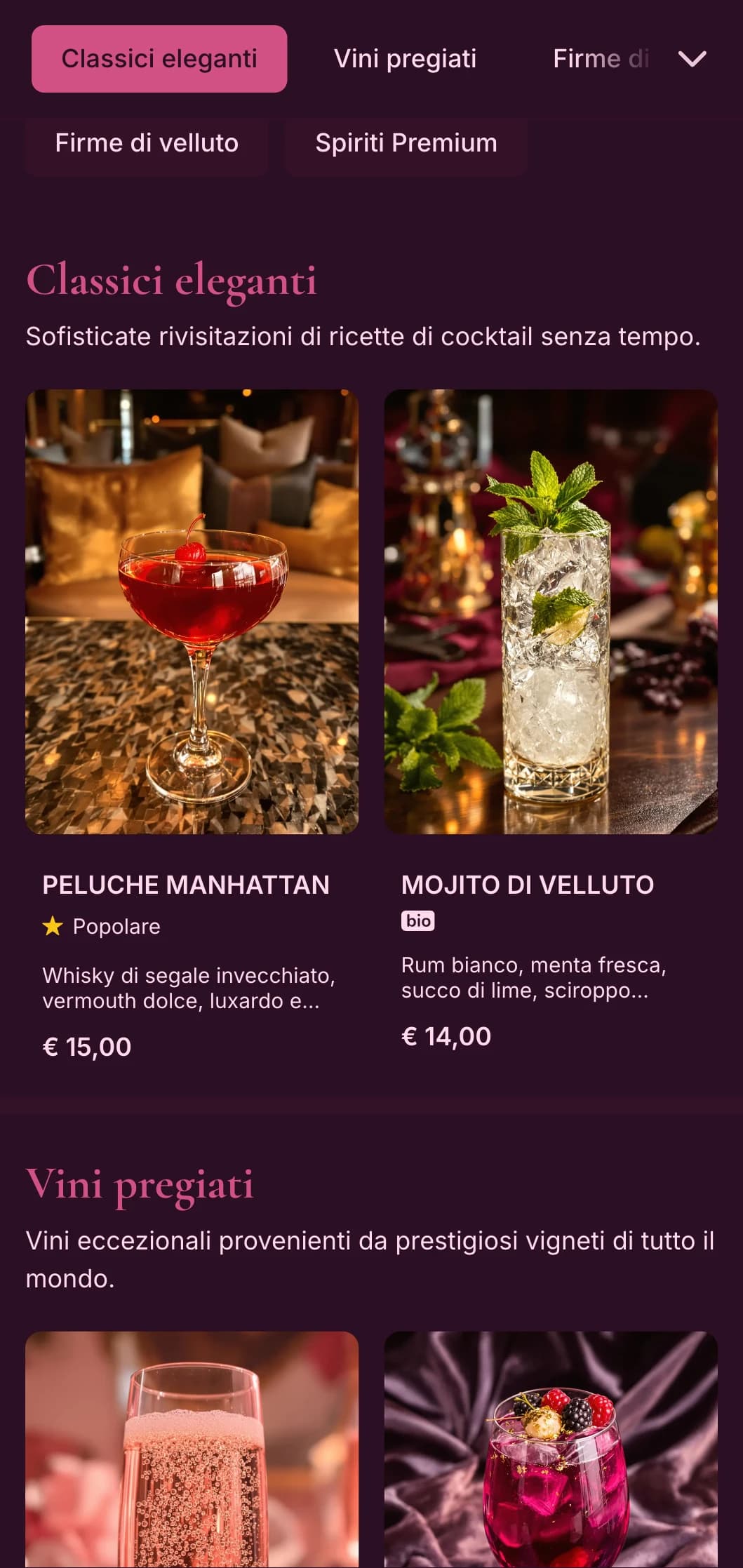 Ricco design bordeaux con texture morbida per sofisticati salotti da cocktail.