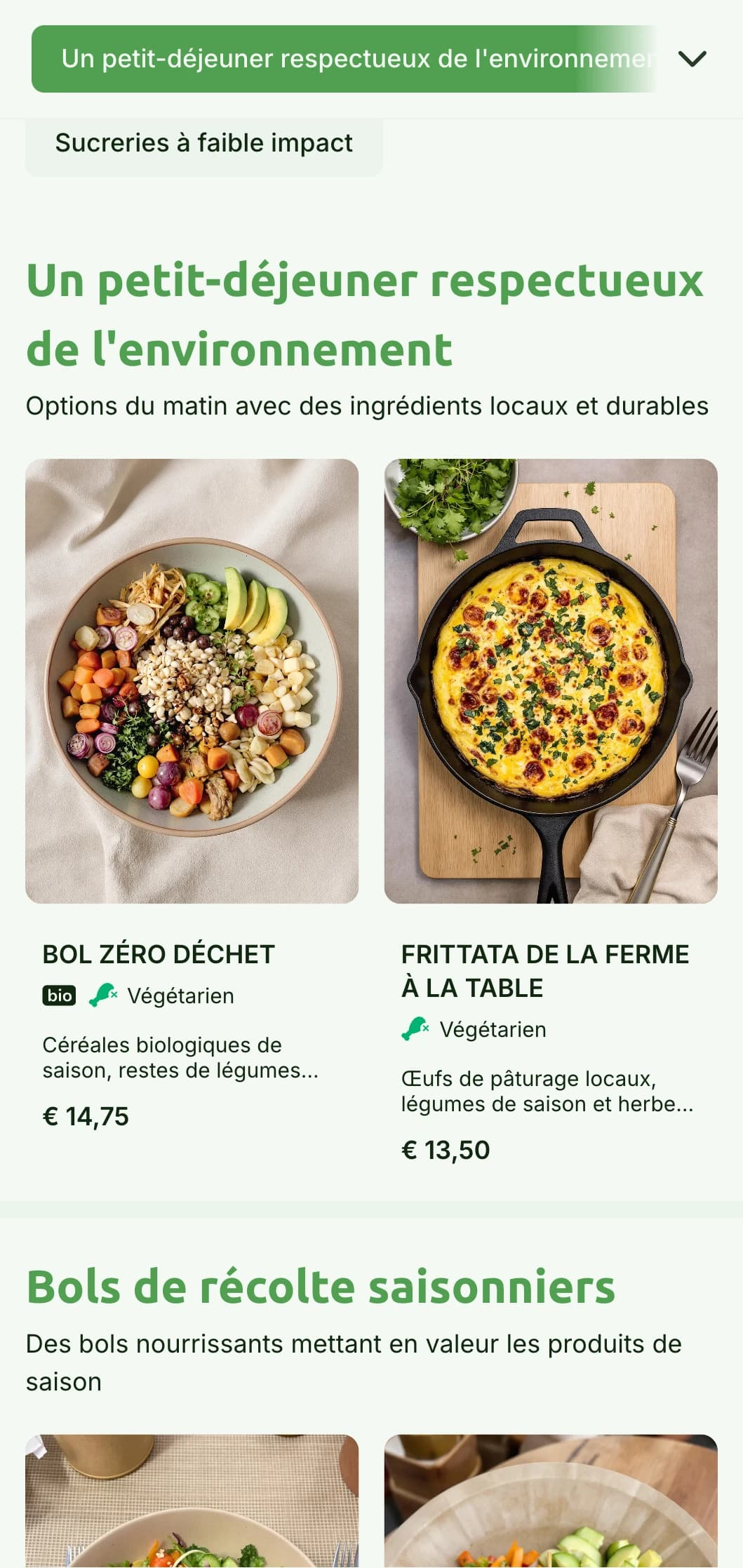 Design vert inspiré de la nature avec des éléments respectueux de l'environnement pour les cafés durables.