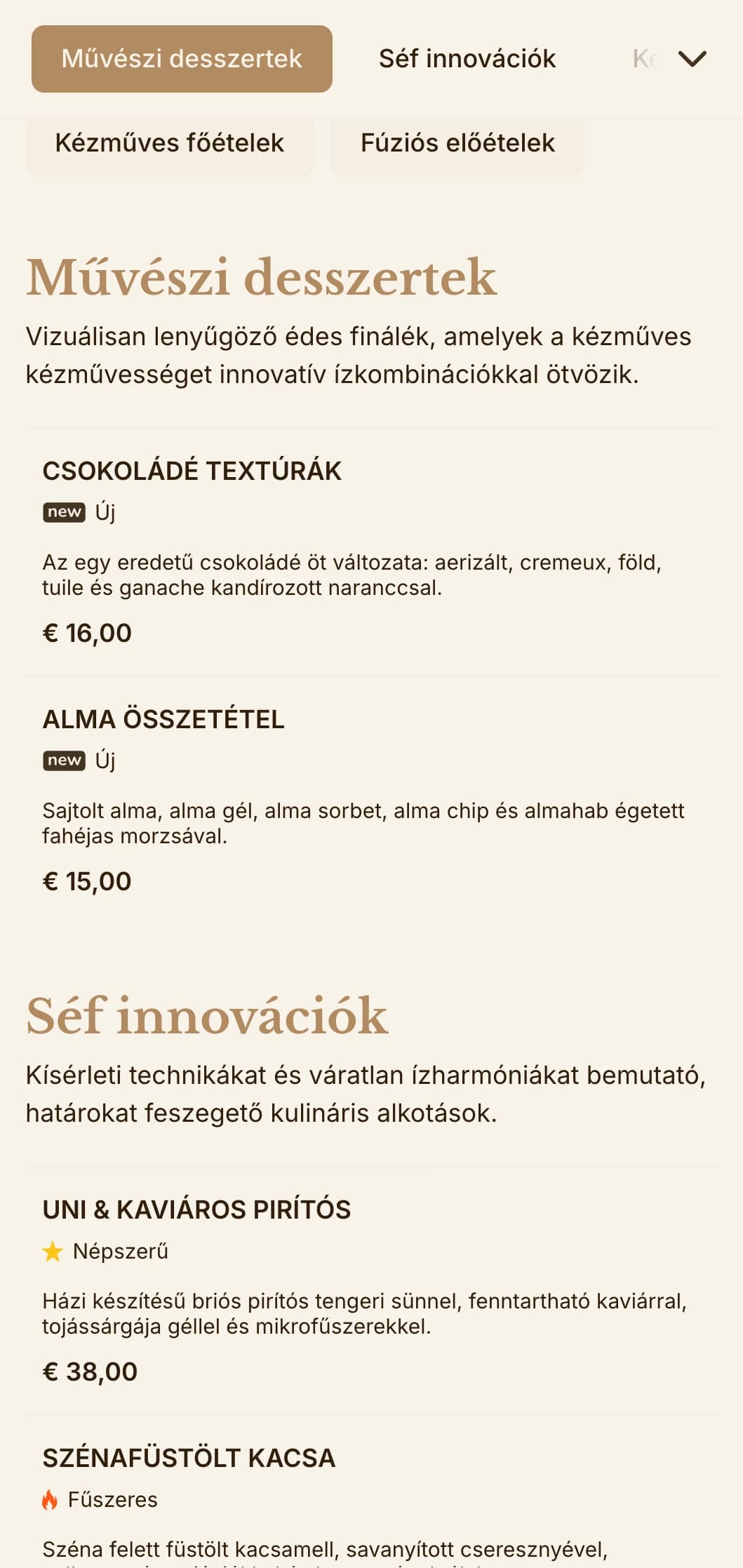 A kézműves esztétika és az ínyenc megjelenítés kifinomult fúziója, ideális az innovatív kulináris létesítmények számára.