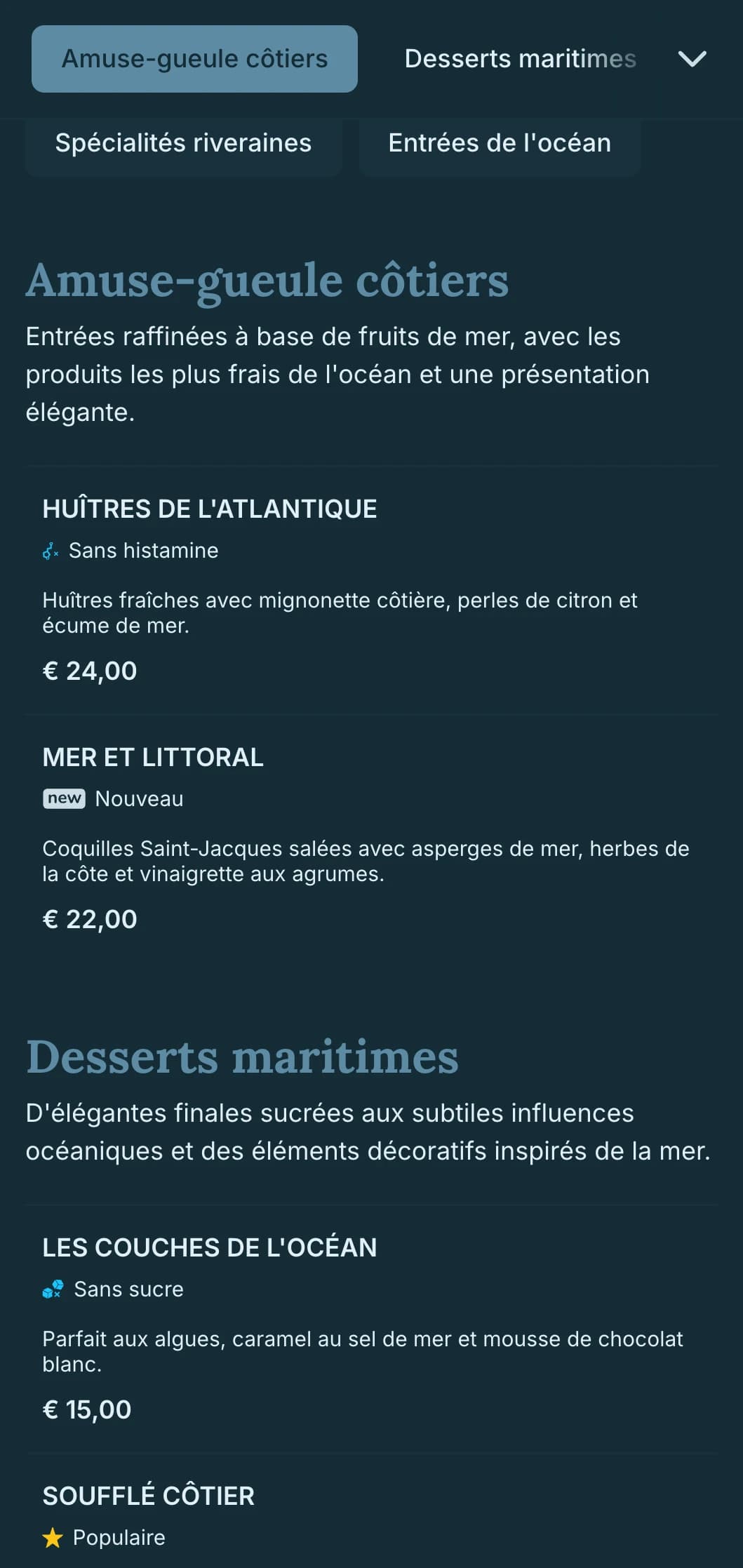 Une élégance côtière sophistiquée combinant des influences nautiques avec une esthétique de salle à manger raffinée.