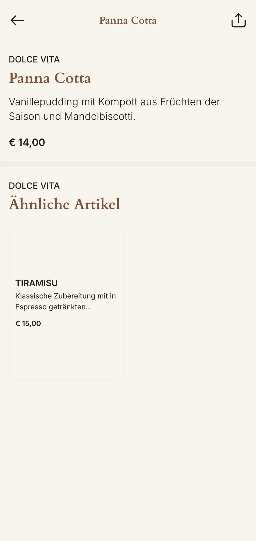 Ein warmes und einladendes Abendmenü, inspiriert von der toskanischen Ästhetik, mit Terrakotta-Tönen und klassischen italienischen Elementen.