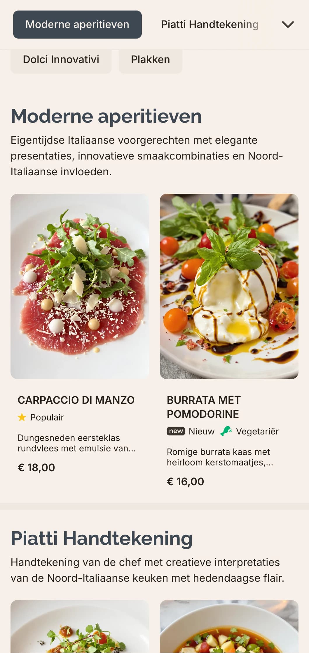 Eigentijds ontwerp met strakke typografie en minimalistische elementen die Noord-Italiaanse verfijning en stedelijke elegantie weerspiegelen.
