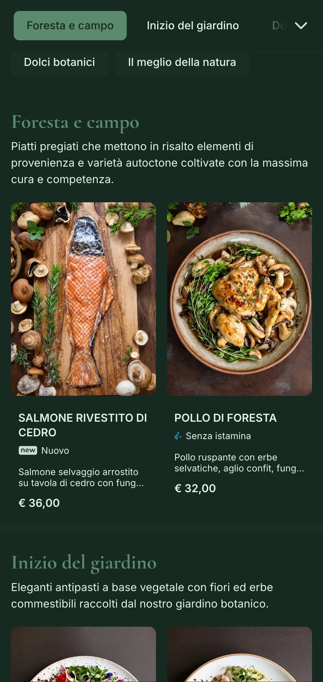 Sofisticata eleganza naturale con influenze botaniche, perfetta per cene di alto livello ispirate alla fattoria e al giardino.