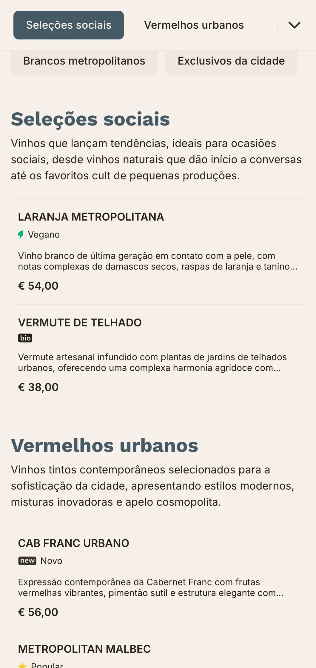 Modelo de carta de vinhos elegante e de inspiração urbana, com elementos arquitetônicos e estética contemporânea, ideal para bares de vinhos da cidade e estabelecimentos gastronômicos modernos.