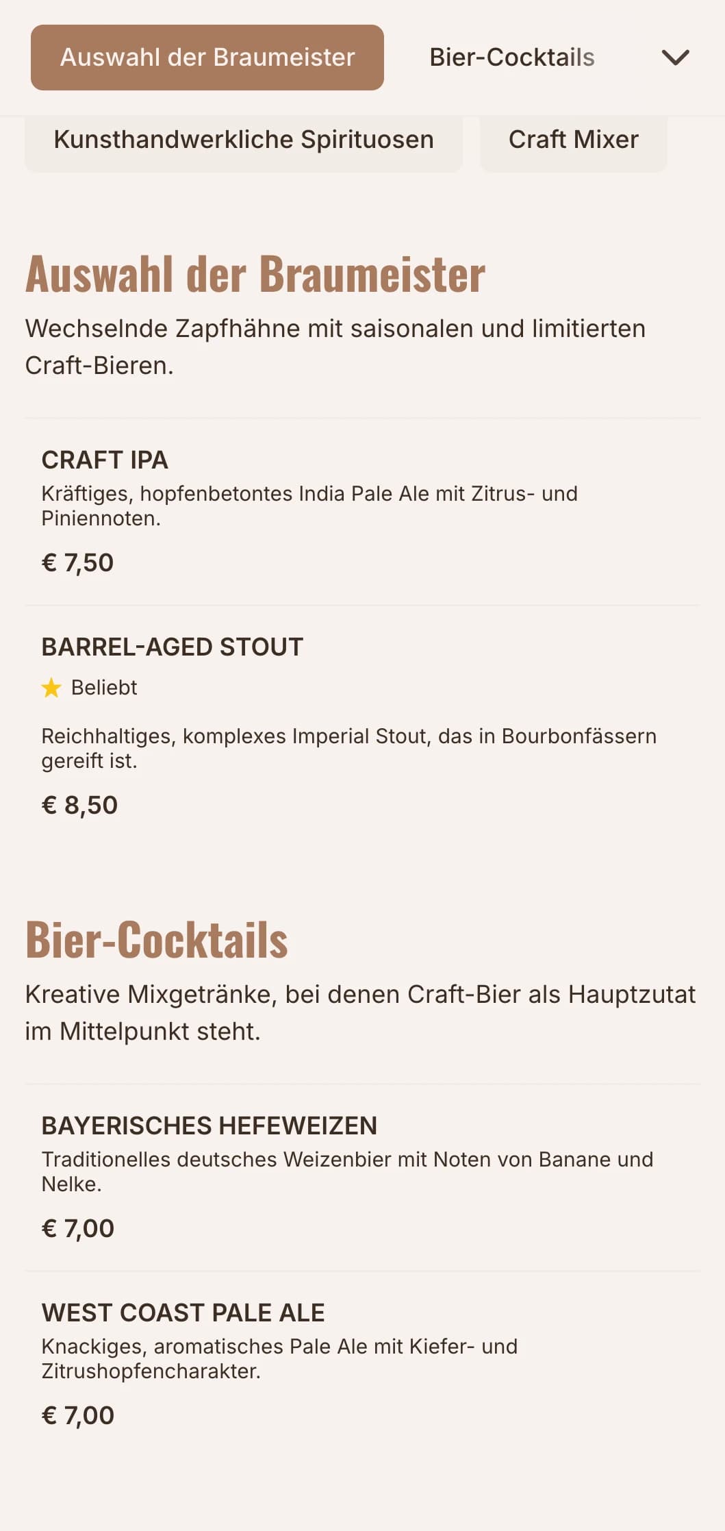 Warmes orangefarbenes Design mit industriellen Elementen für Craft Beer Schankräume.