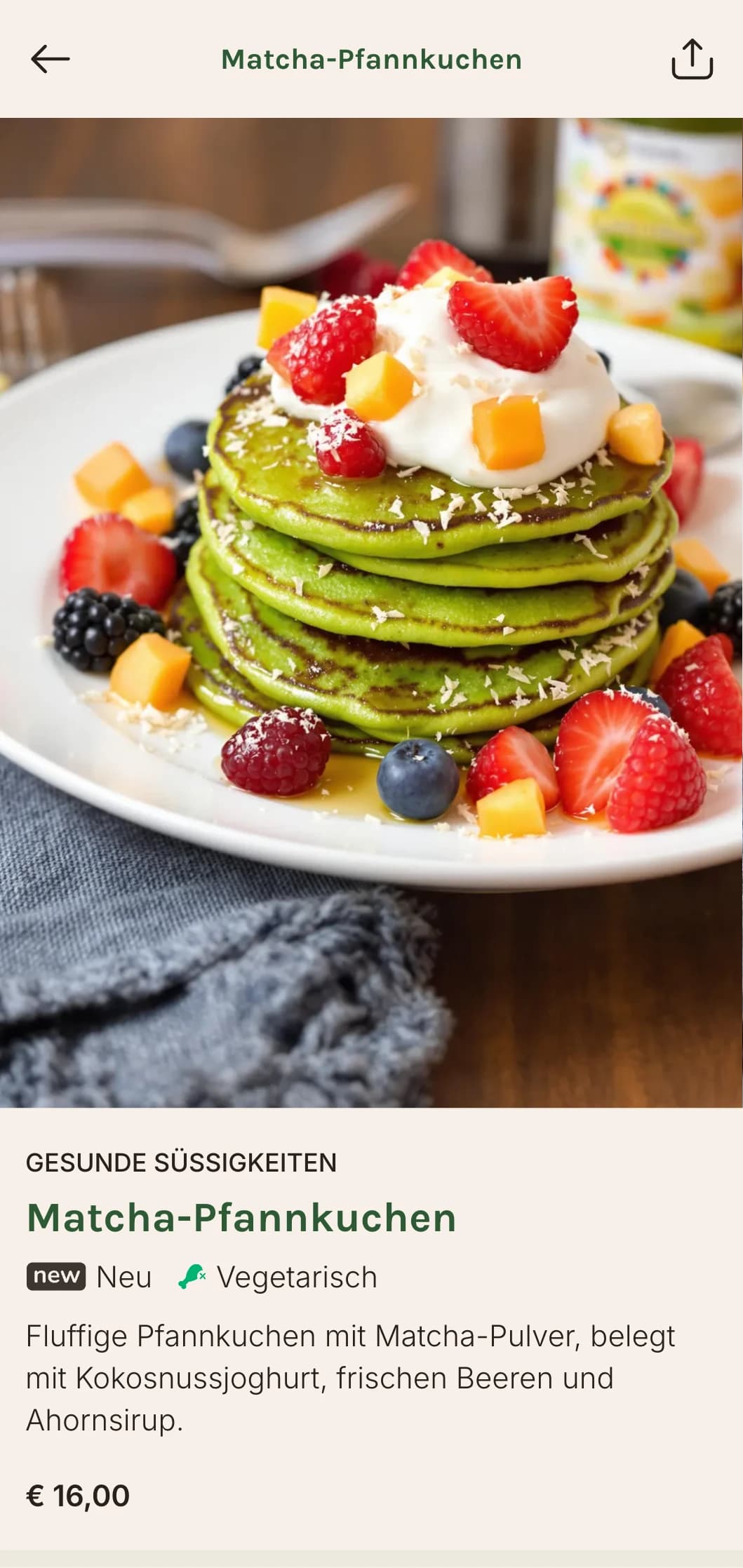 Frische, zeitgemäße Brunch-Vorlage mit grünen Akzenten, die für gesundheitsbewusste Cafés mit pflanzlichen Menüoptionen entwickelt wurde.