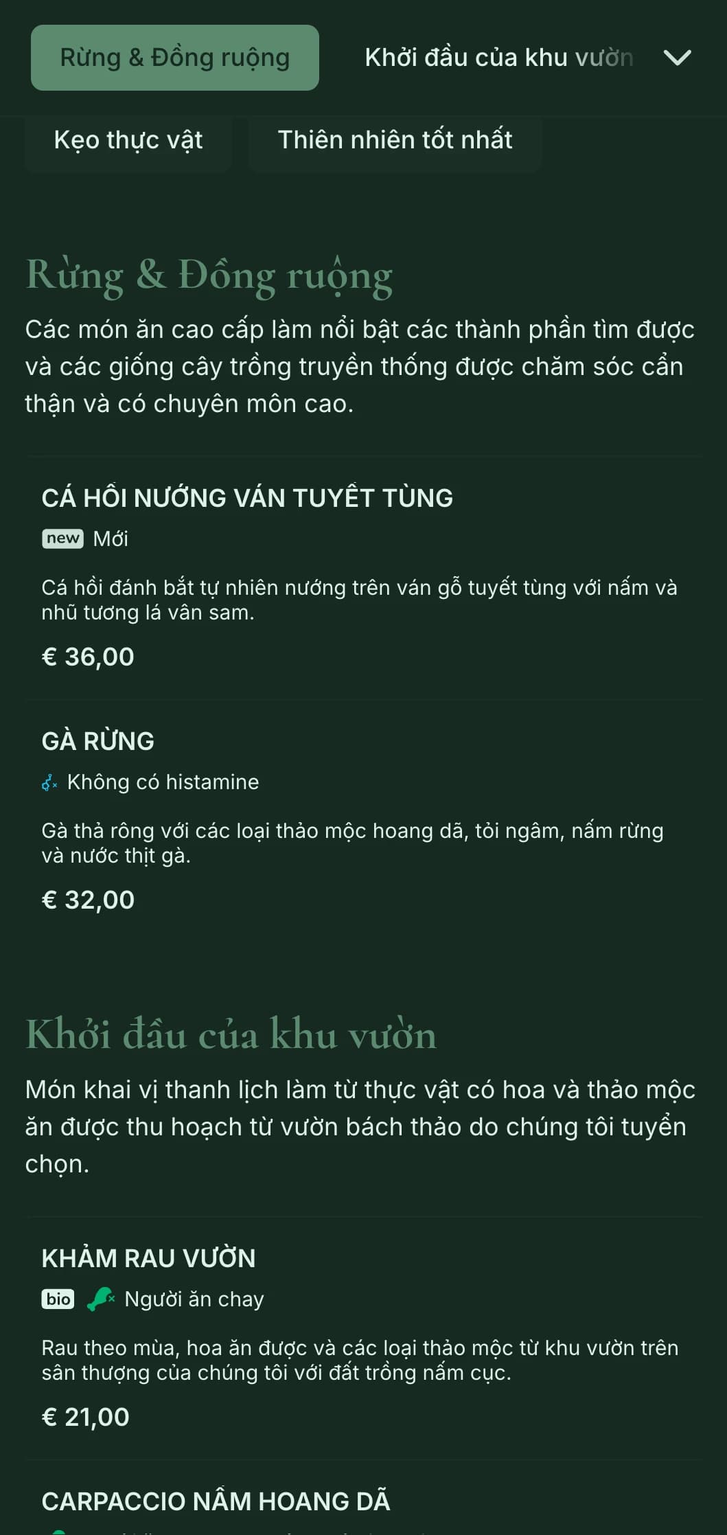 Sự thanh lịch tự nhiên tinh tế với ảnh hưởng từ thực vật, hoàn hảo cho các bữa ăn sang trọng lấy cảm hứng từ nông trại và khu vườn.
