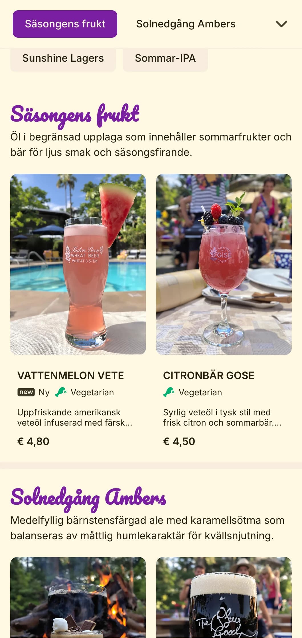 Ljus och solig design med gyllene nyanser och varma accenter, perfekt för sommarens ölträdgårdar och säsongsbetonade brygderbjudanden.