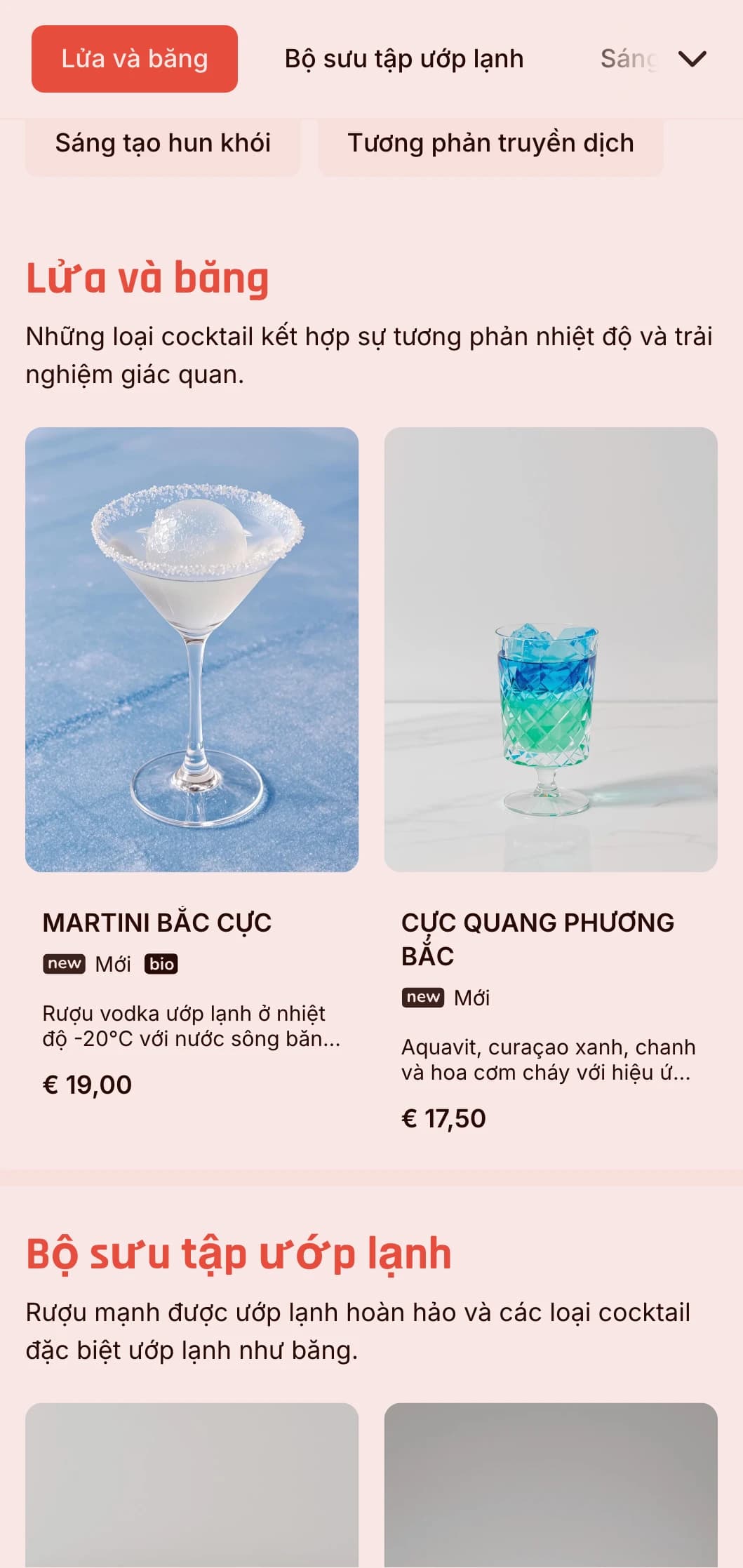 Thiết kế xanh và đỏ năng động kết hợp các yếu tố nóng và lạnh tạo nên quầy bar sáng tạo.