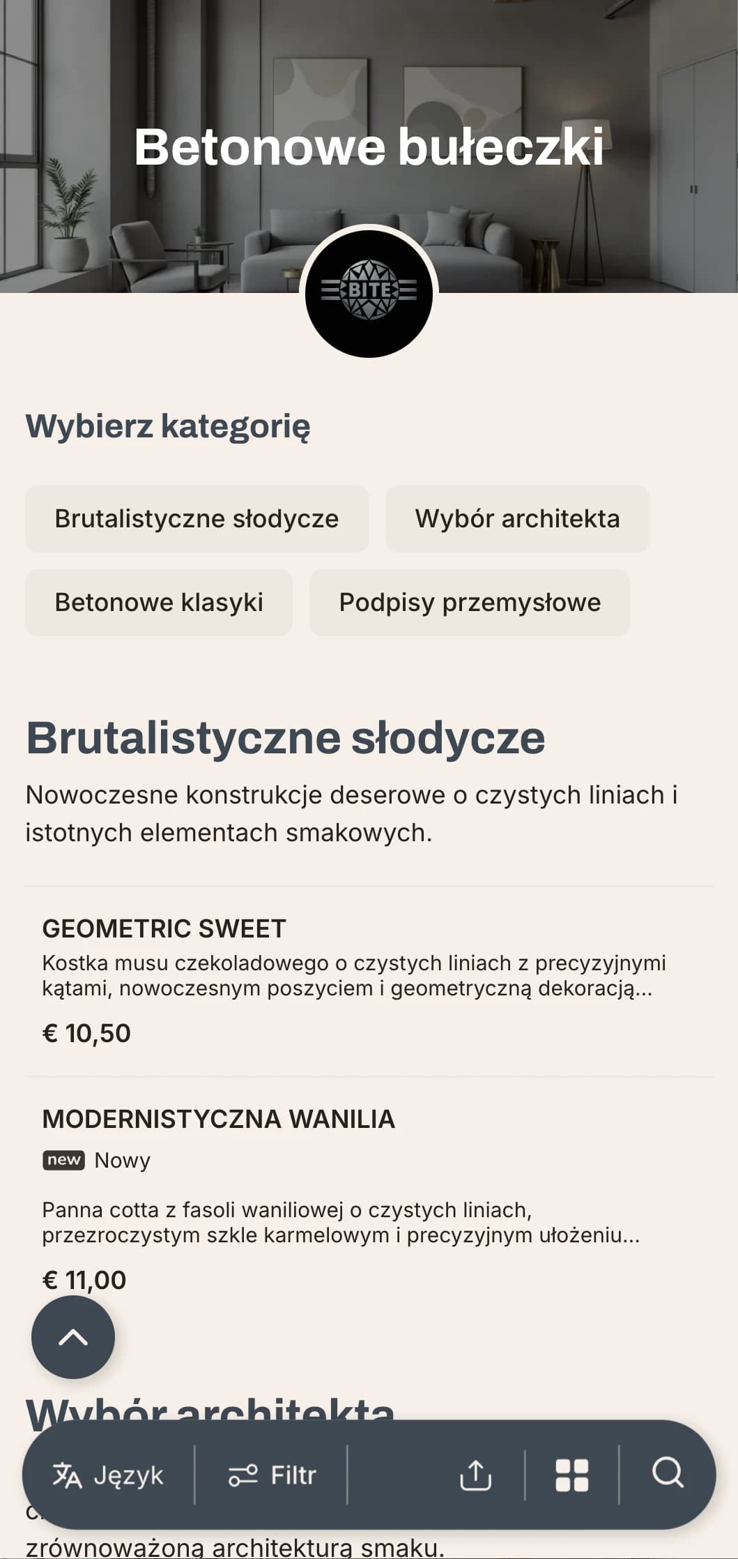 Industrialno-minimalistyczna koncepcja burgera z betonowymi teksturami i eleganckimi metalowymi wykończeniami dla nowoczesnego mieszkańca miasta.