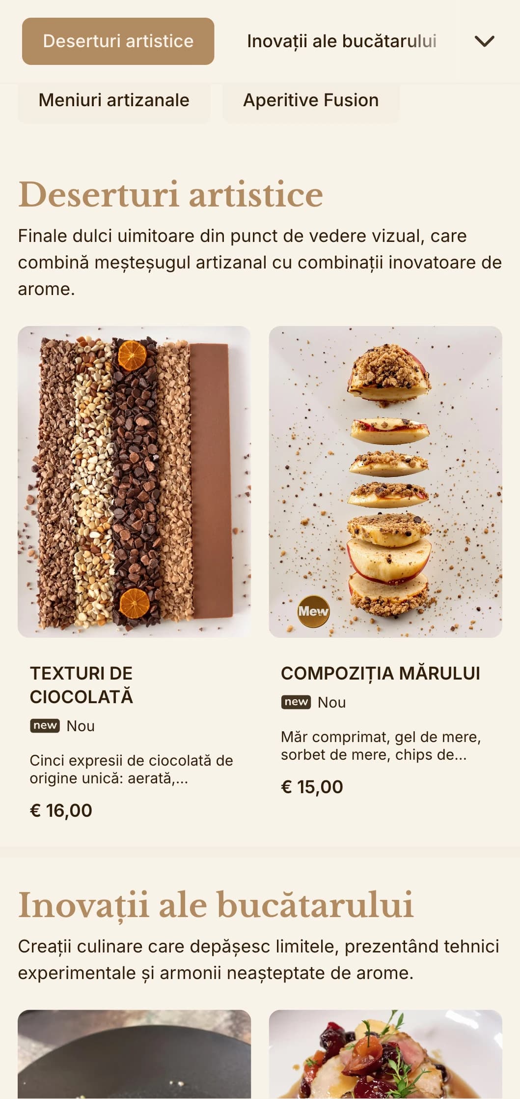 Fuziune sofisticată de estetică artizanală și prezentare gourmet, ideală pentru unitățile culinare inovatoare.