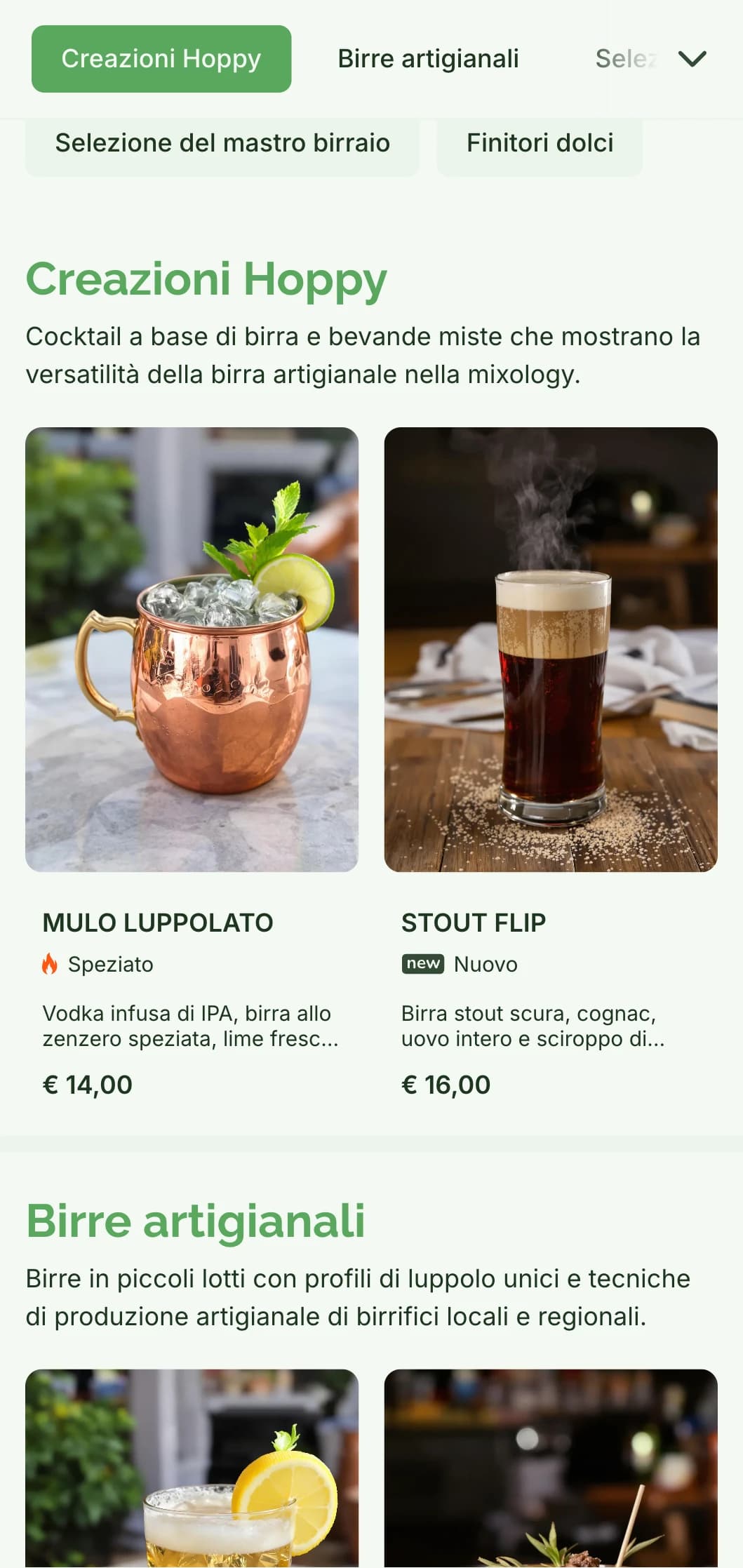 Un design di menu rustico ma raffinato per bar di birra artigianale e brewpub, caratterizzato da toni naturali e texture ispirate al legno.