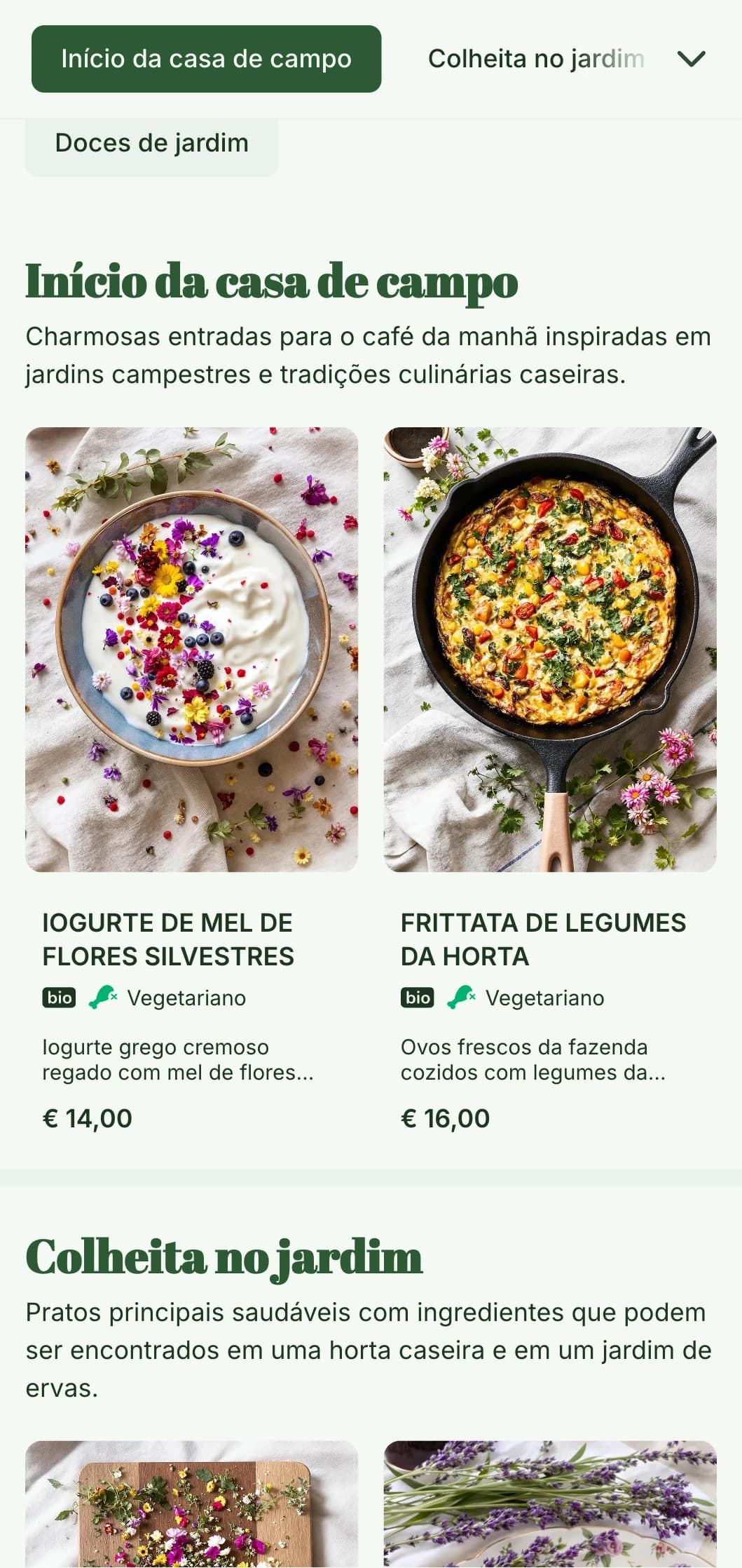 Modelo de brunch charmoso e rústico com estética de casa de campo, ideal para cafés caseiros e ambientes de jardim.