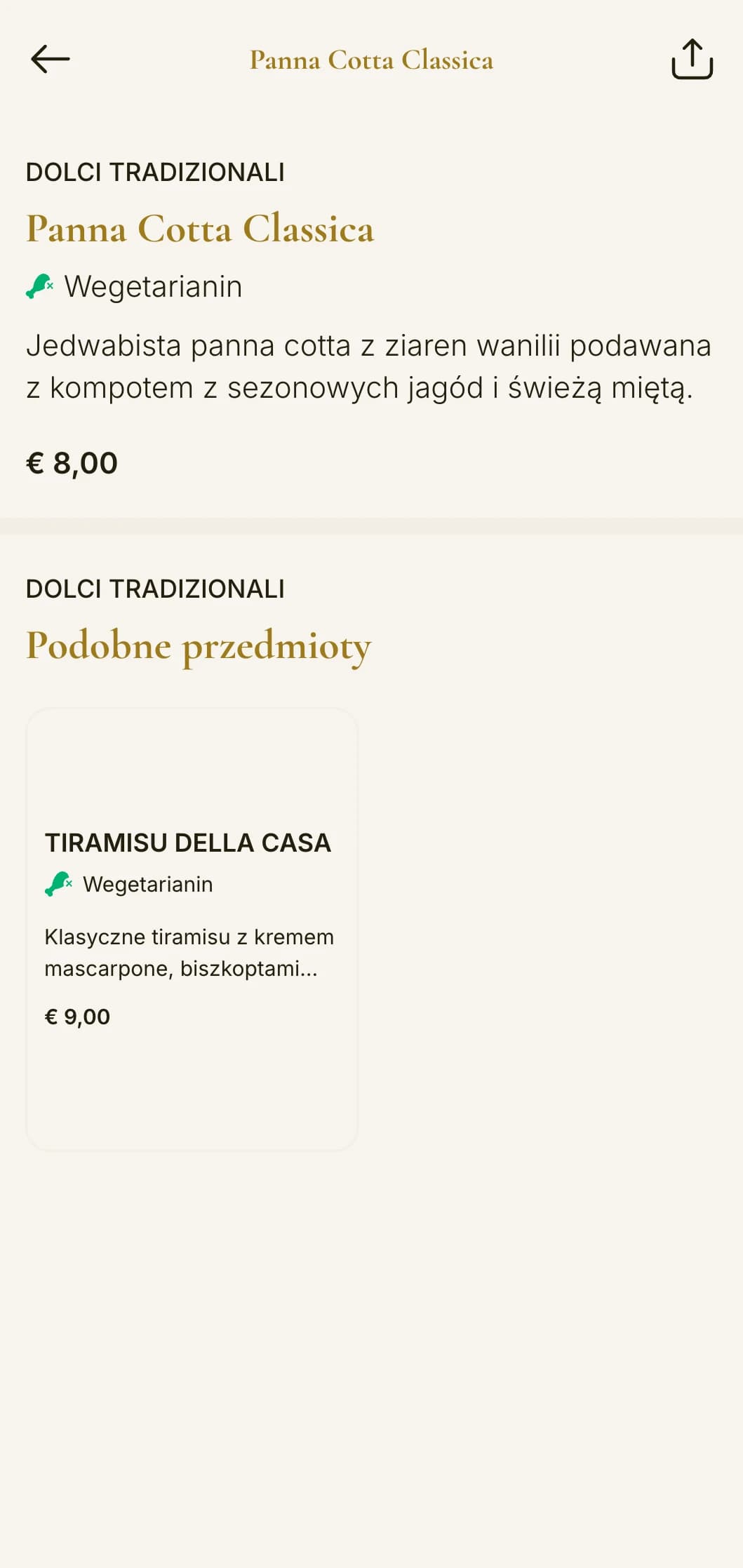Tradycyjne menu w stylu włoskiej trattorii ze złotymi akcentami i klasyczną typografią, idealne dla rodzinnych lokali.