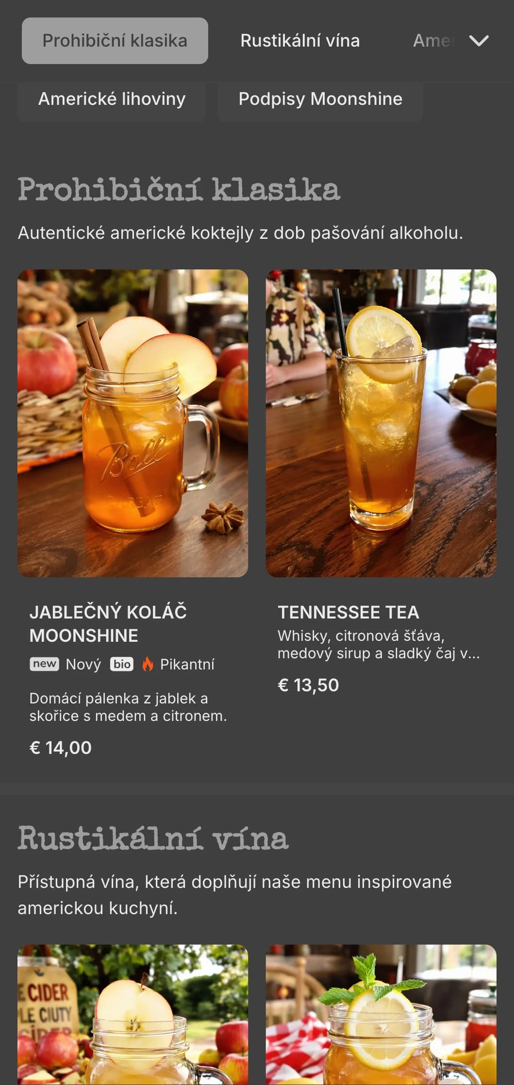 Vintage šedý design s prvky prohibice pro americké lihovinové bary.