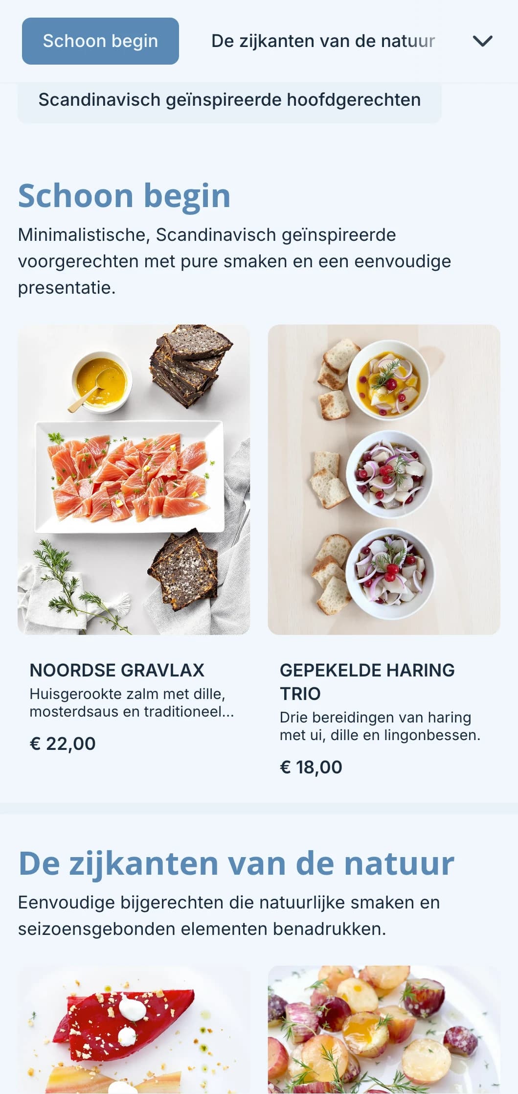 Strak Scandinavisch geïnspireerde catering met minimalistisch design, gefermenteerde elementen en op de natuur geïnspireerde presentatie voor moderne evenementen.
