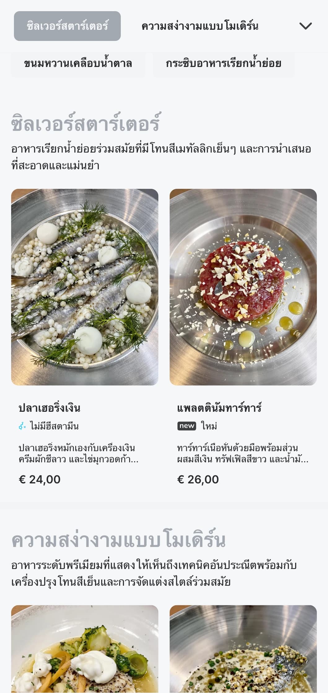 แนวคิดทันสมัยที่ซับซ้อนพร้อมด้วยโทนสีเงินอันเย็นตาและองค์ประกอบความหรูหราอันละเอียดอ่อนเพื่อประสบการณ์ที่หรูหราและเรียบง่าย